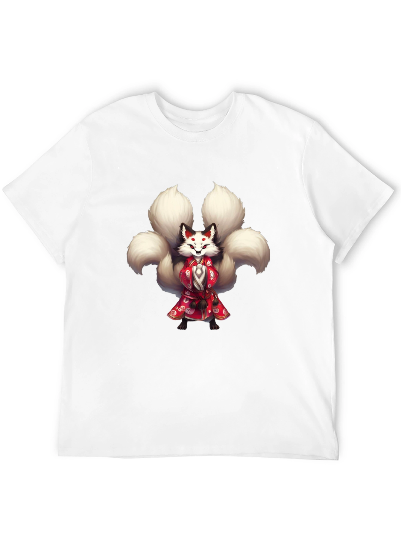 Nine-Tailed Fox Graphic Tee - Unique Anime Style