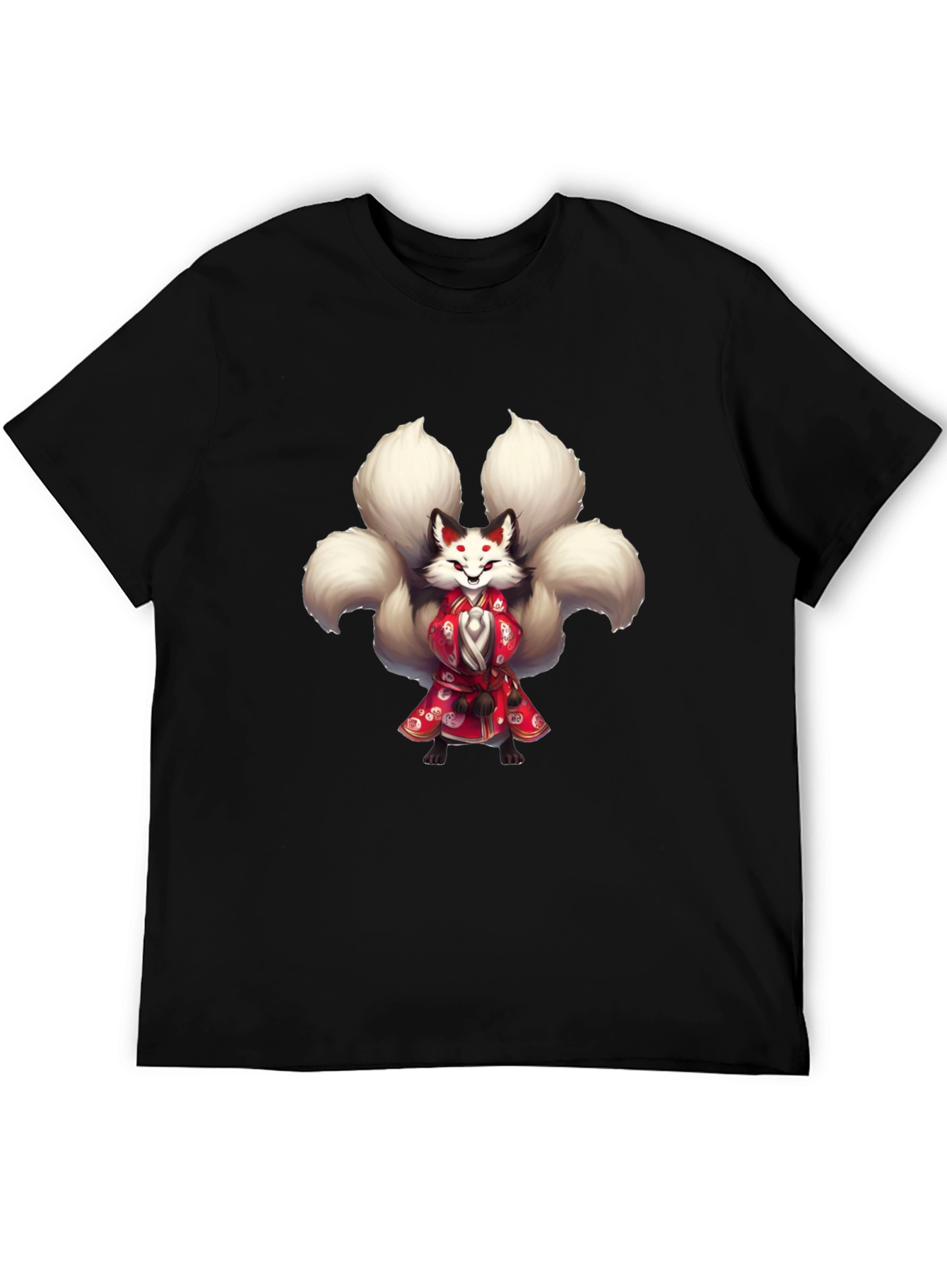 Nine-Tailed Fox Graphic Tee - Unique Anime Style