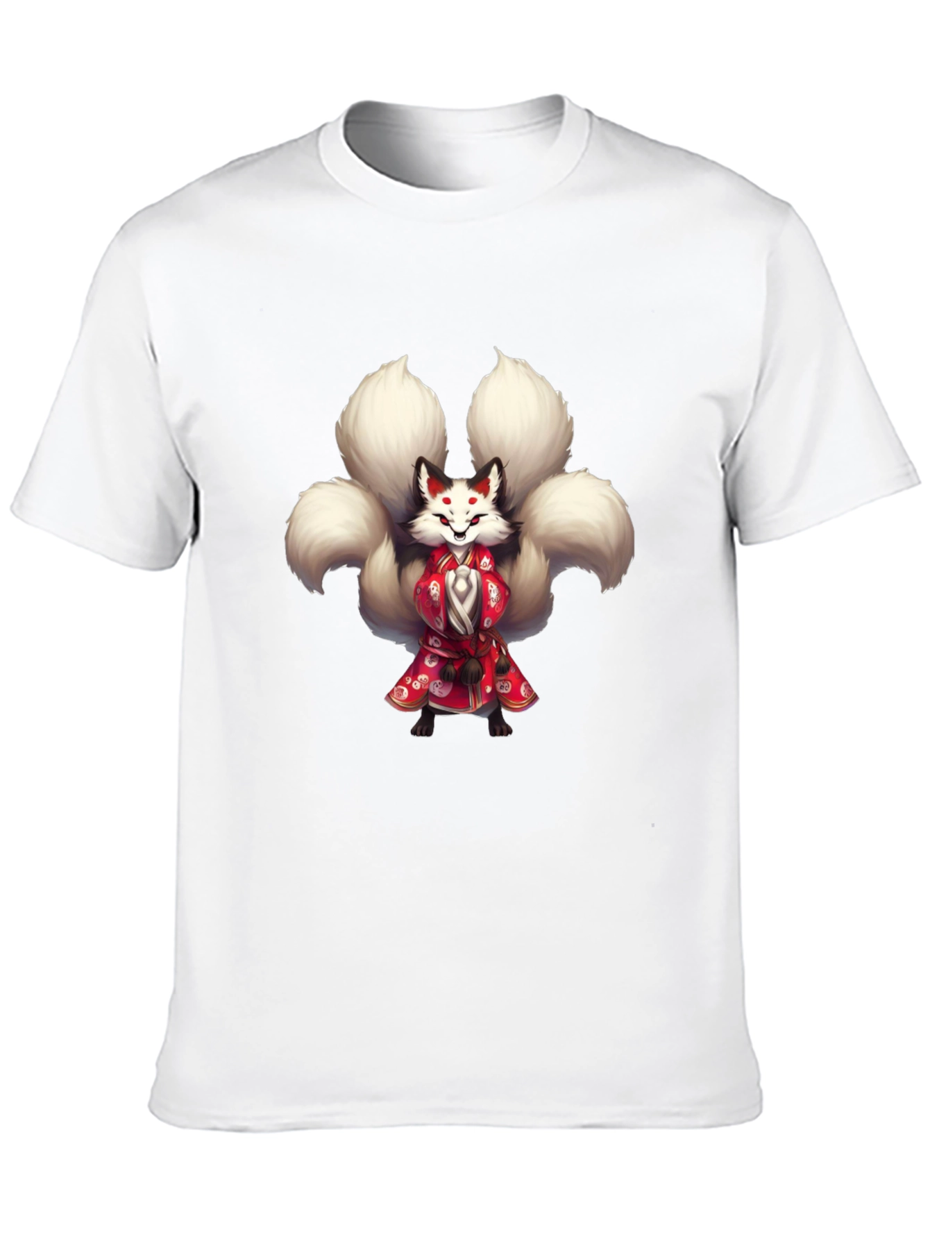 Nine-Tailed Fox Graphic Tee - Unique Anime Style