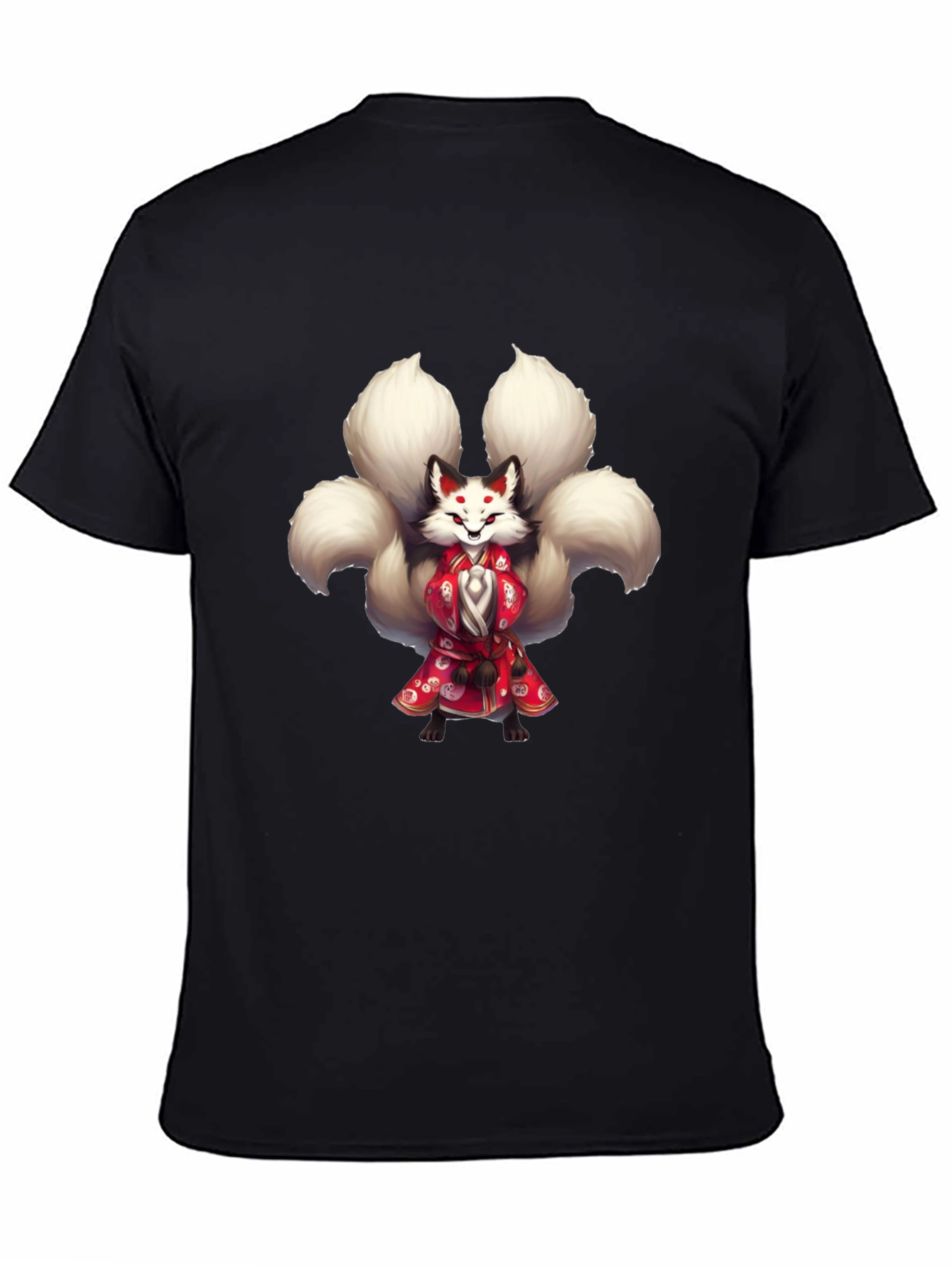Nine-Tailed Fox Graphic Tee - Unique Anime Style