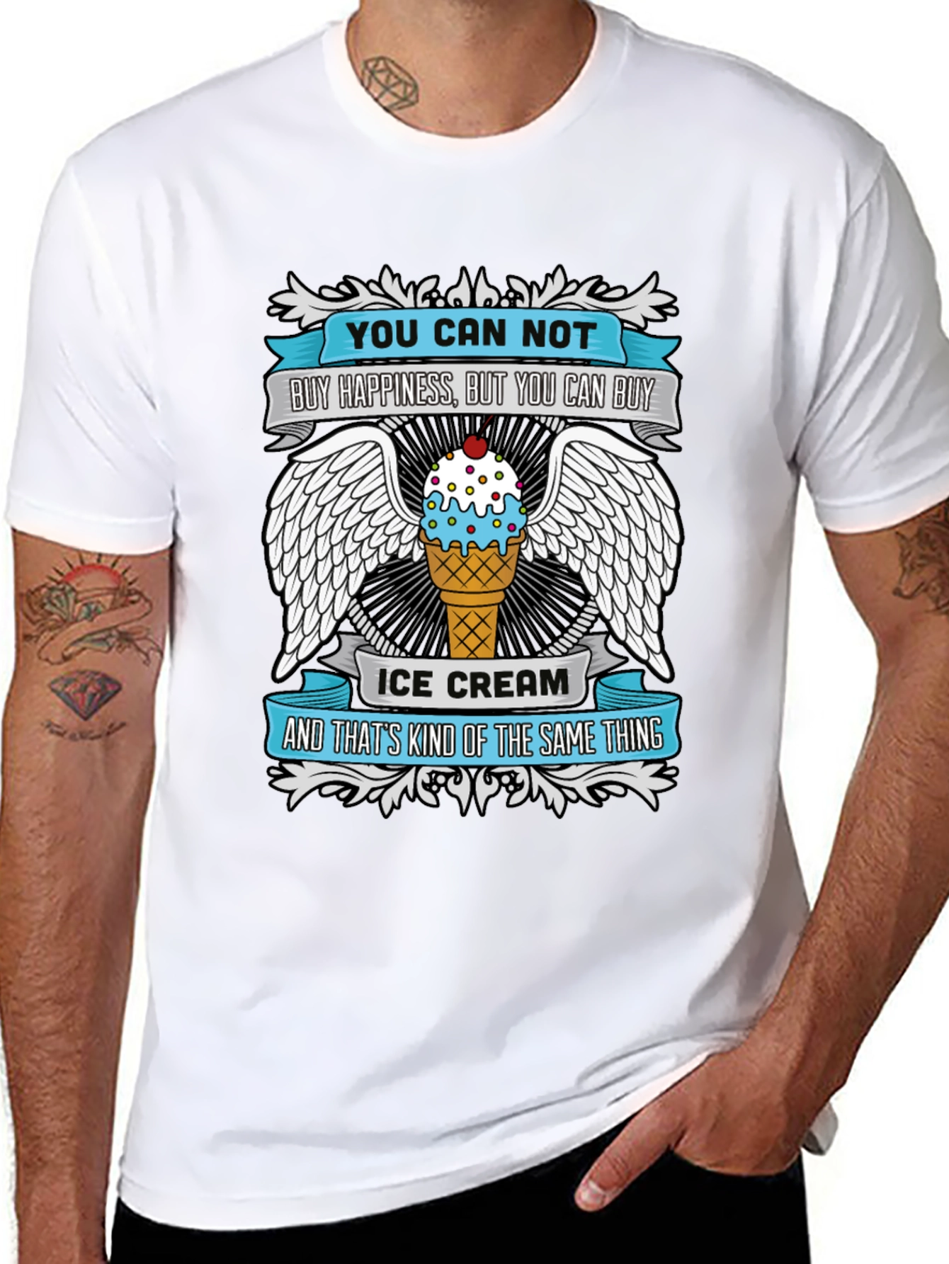 Funny Ice Cream T-Shirt - Buy Happiness
