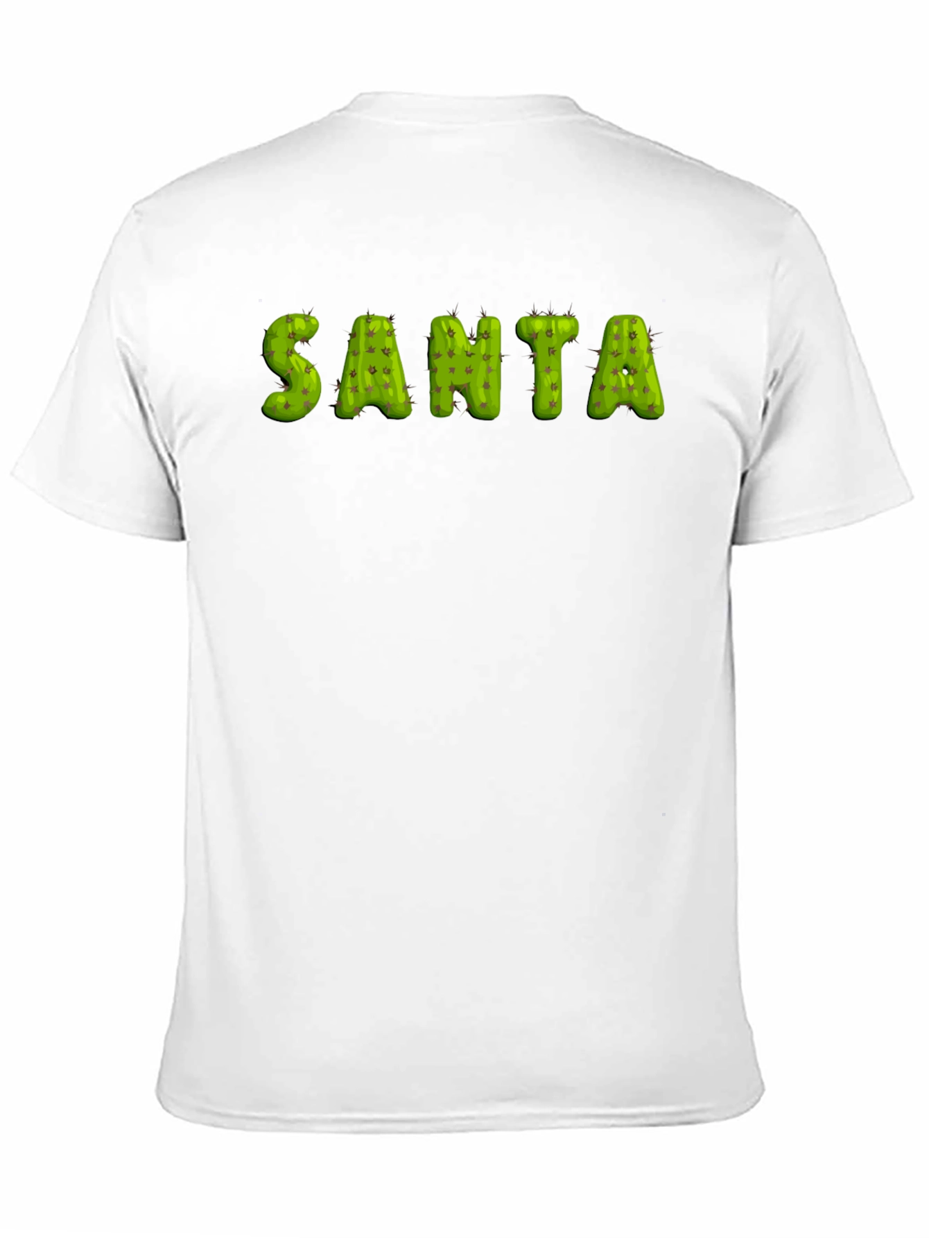 Cactus Santa Graphic Black T-Shirt