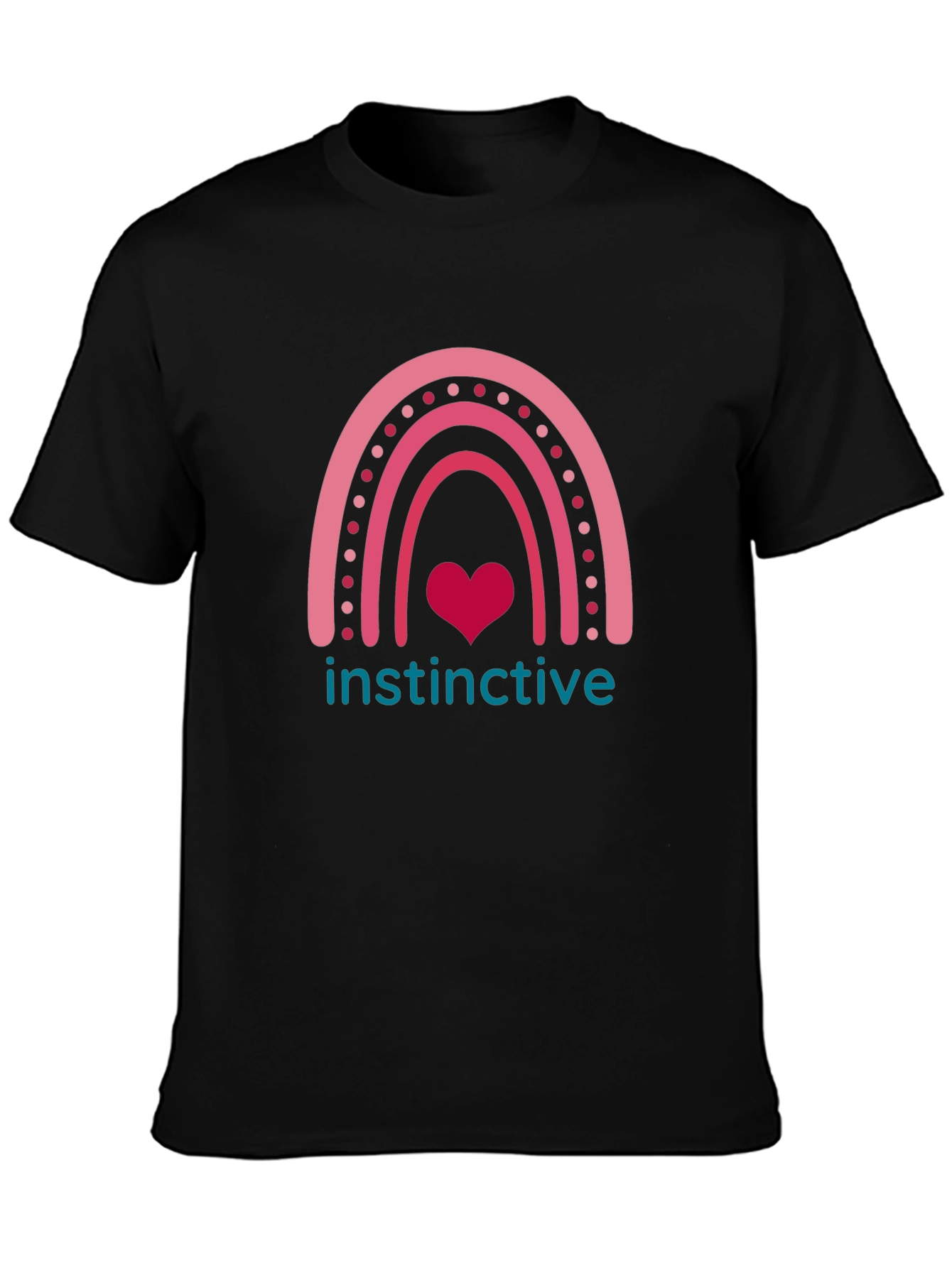 Instinctive Heart Rainbow Graphic T-Shirt