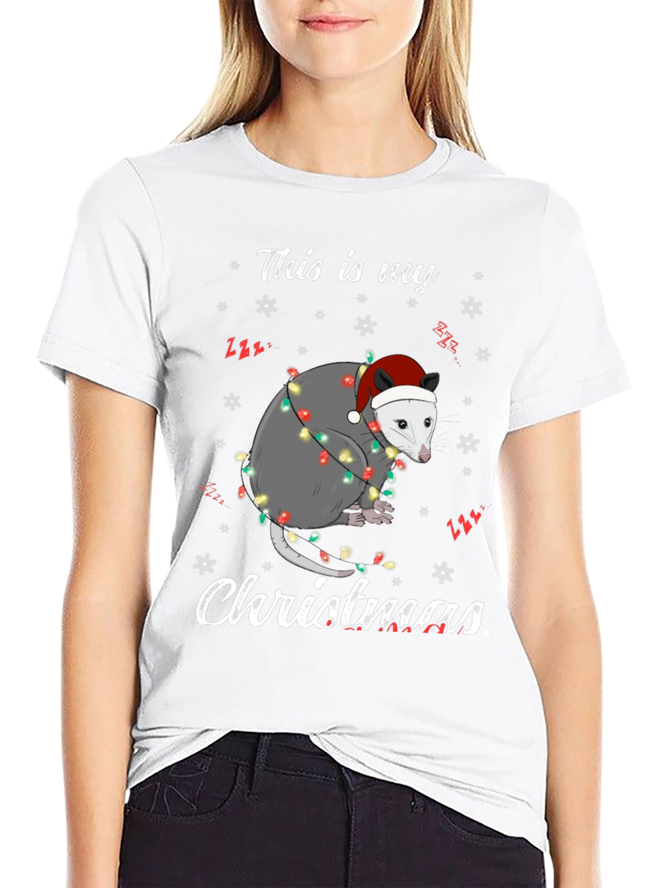 Opossum Christmas T-Shirt - This Is My Christmas Tee