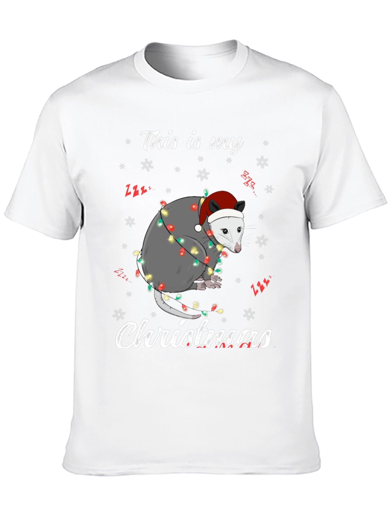 Opossum Christmas T-Shirt - This Is My Christmas Tee