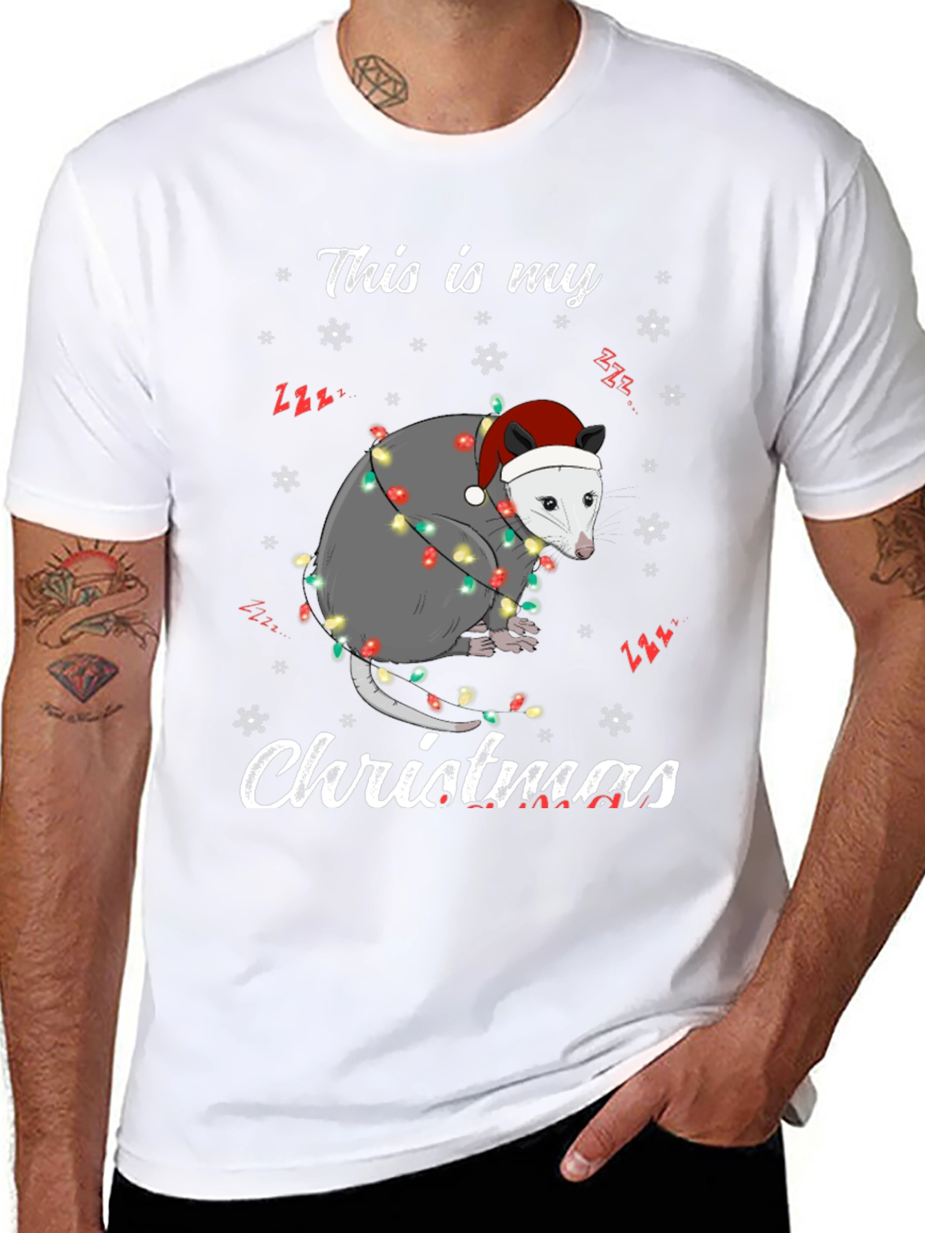 Opossum Christmas T-Shirt - This Is My Christmas Tee