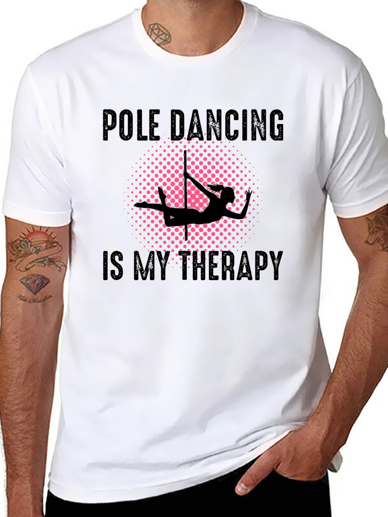 Pole Dancing Therapy Black T-Shirt