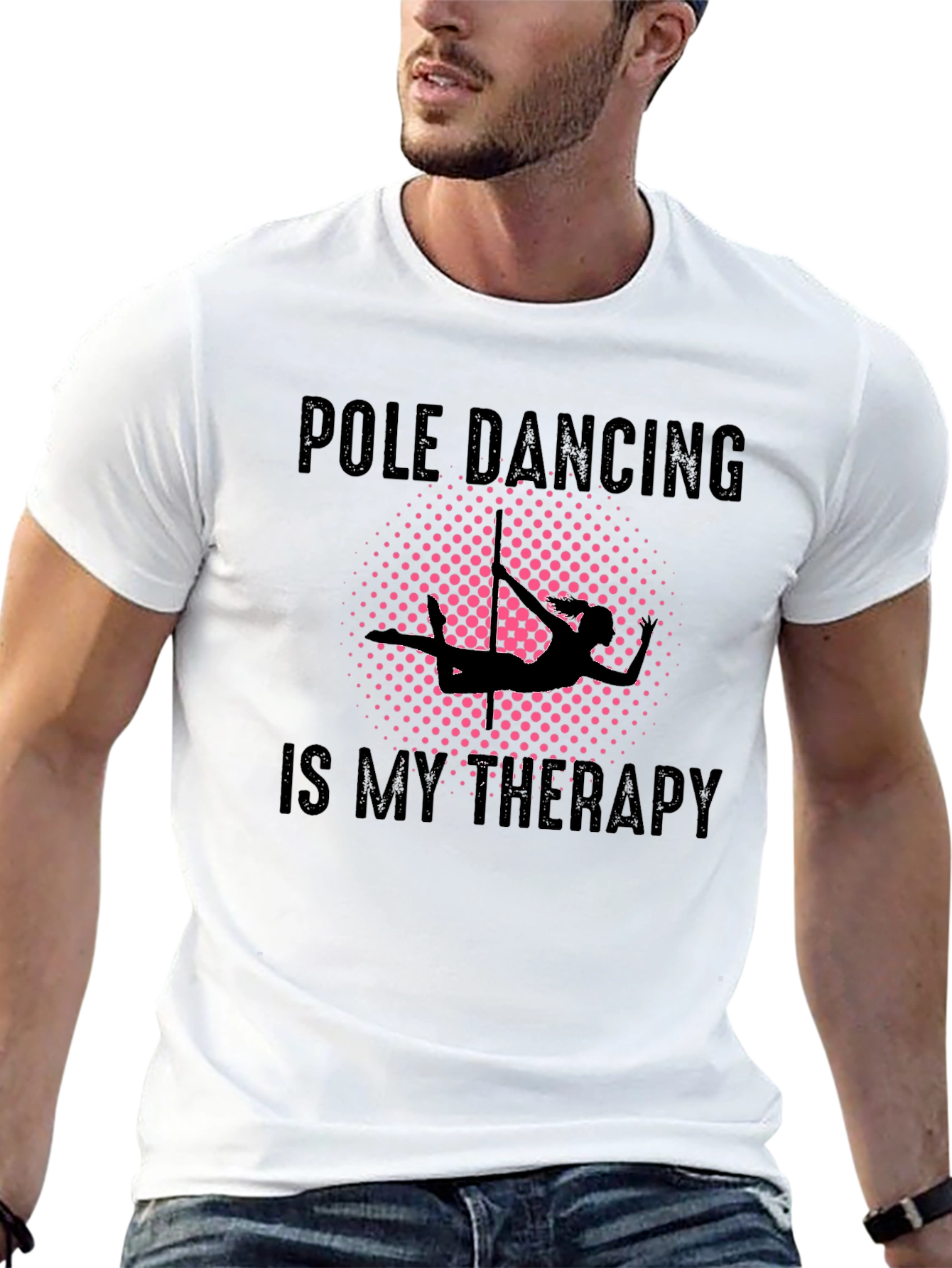 Pole Dancing Therapy Black T-Shirt