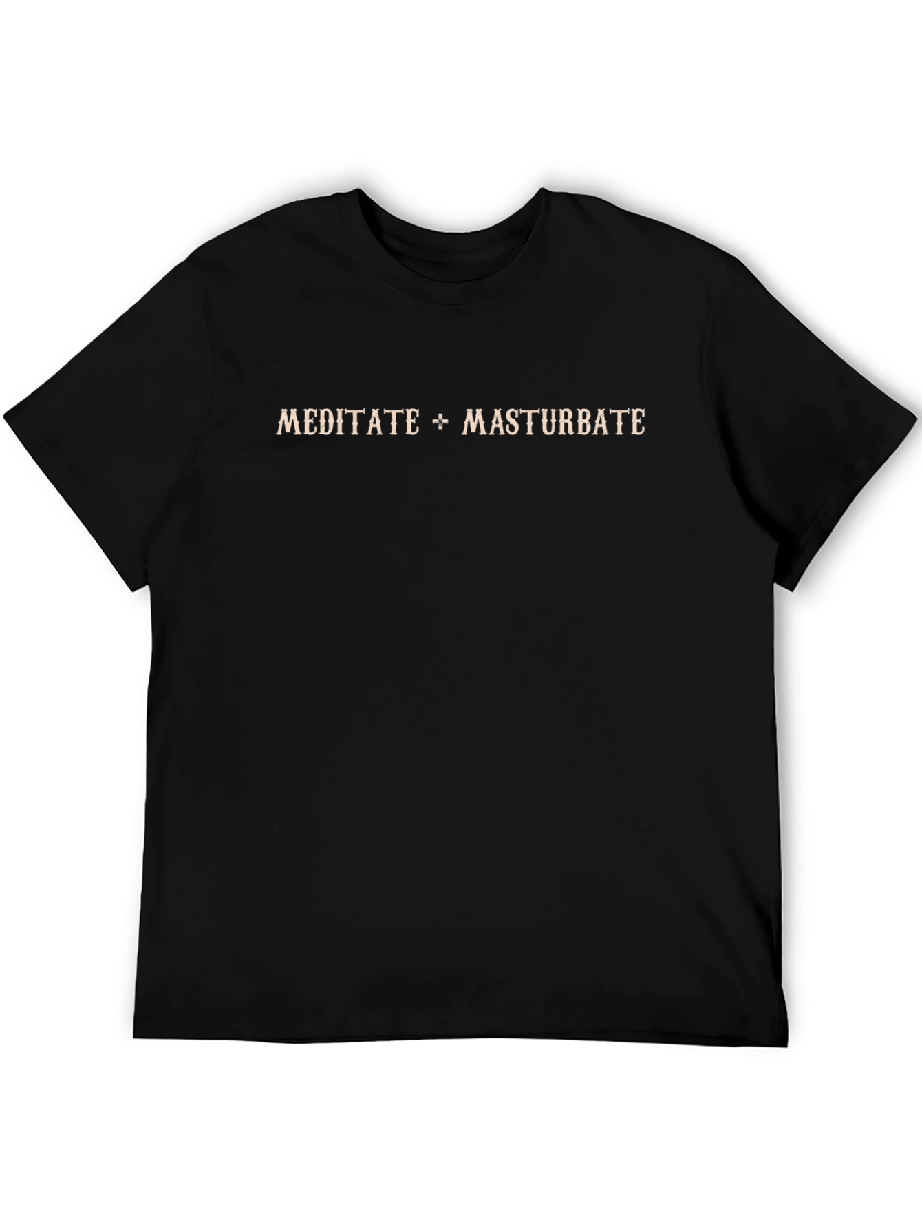 Meditate & Masturbate Graphic Tee - Black