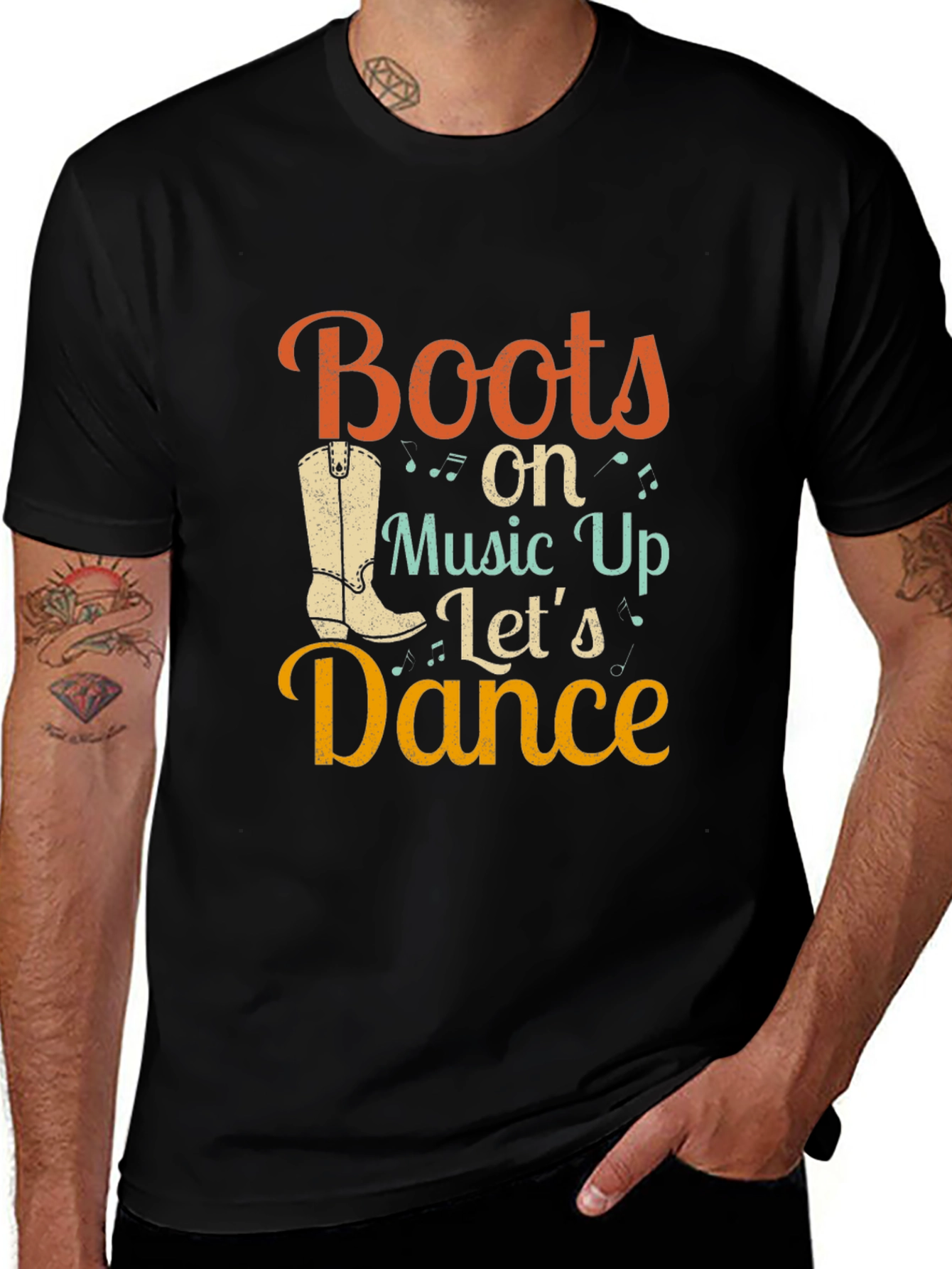 Boots On Music Up Lets Dance T-Shirt