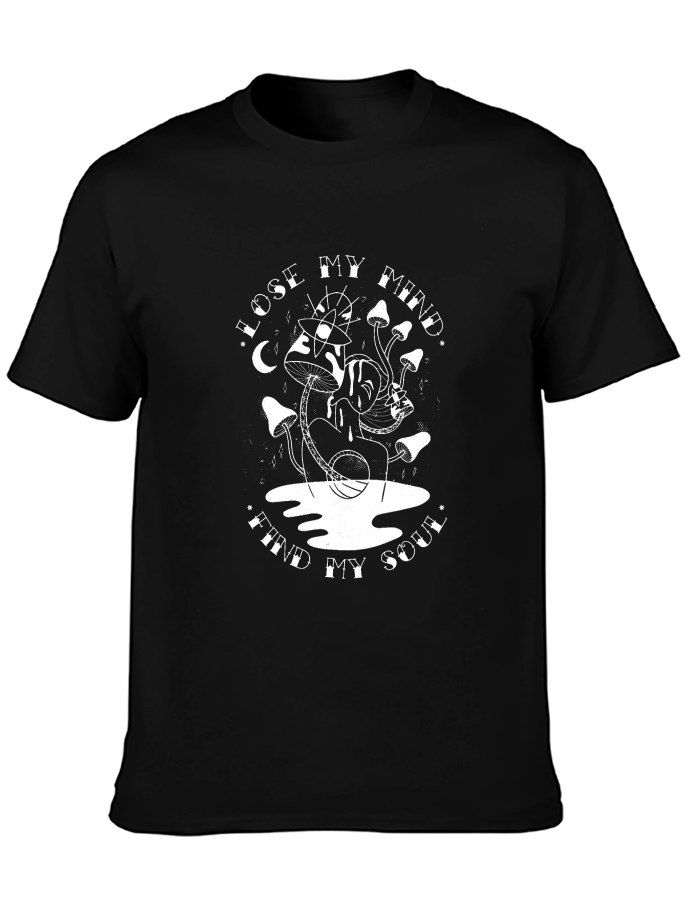 Lose My Mind Find My Soul Black Graphic Tee