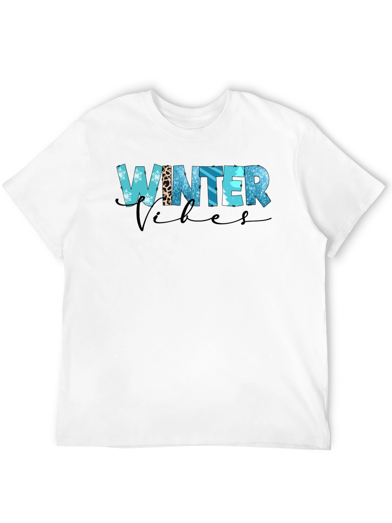 Winter Vibes Graphic Tee - Trendy Holiday Shirt