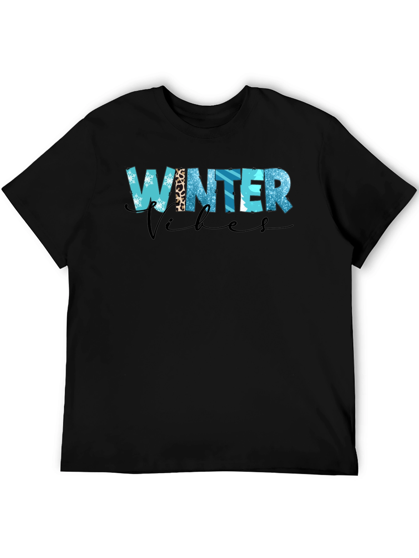 Winter Vibes Graphic Tee - Trendy Holiday Shirt