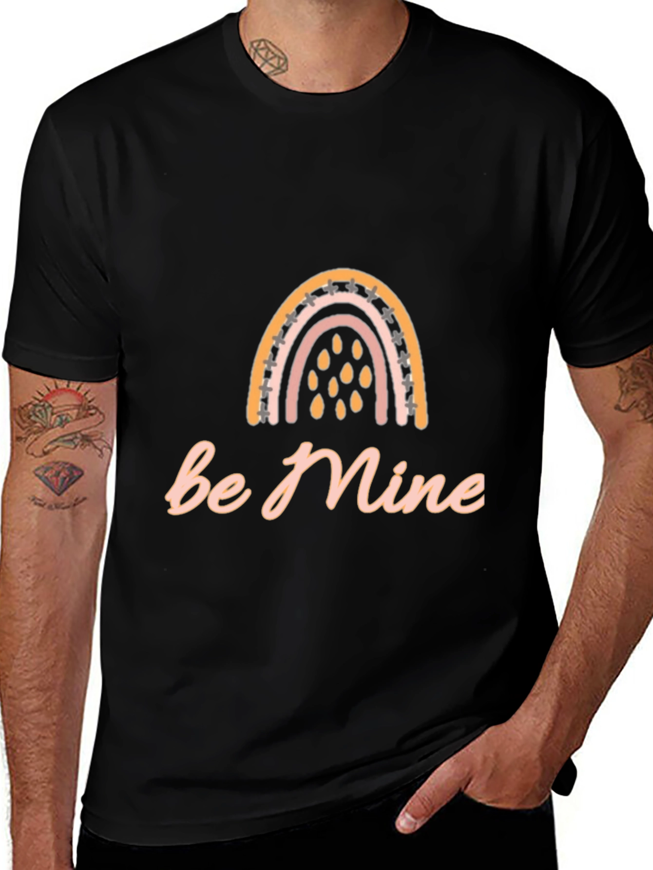 Be Mine Rainbow Graphic Tee