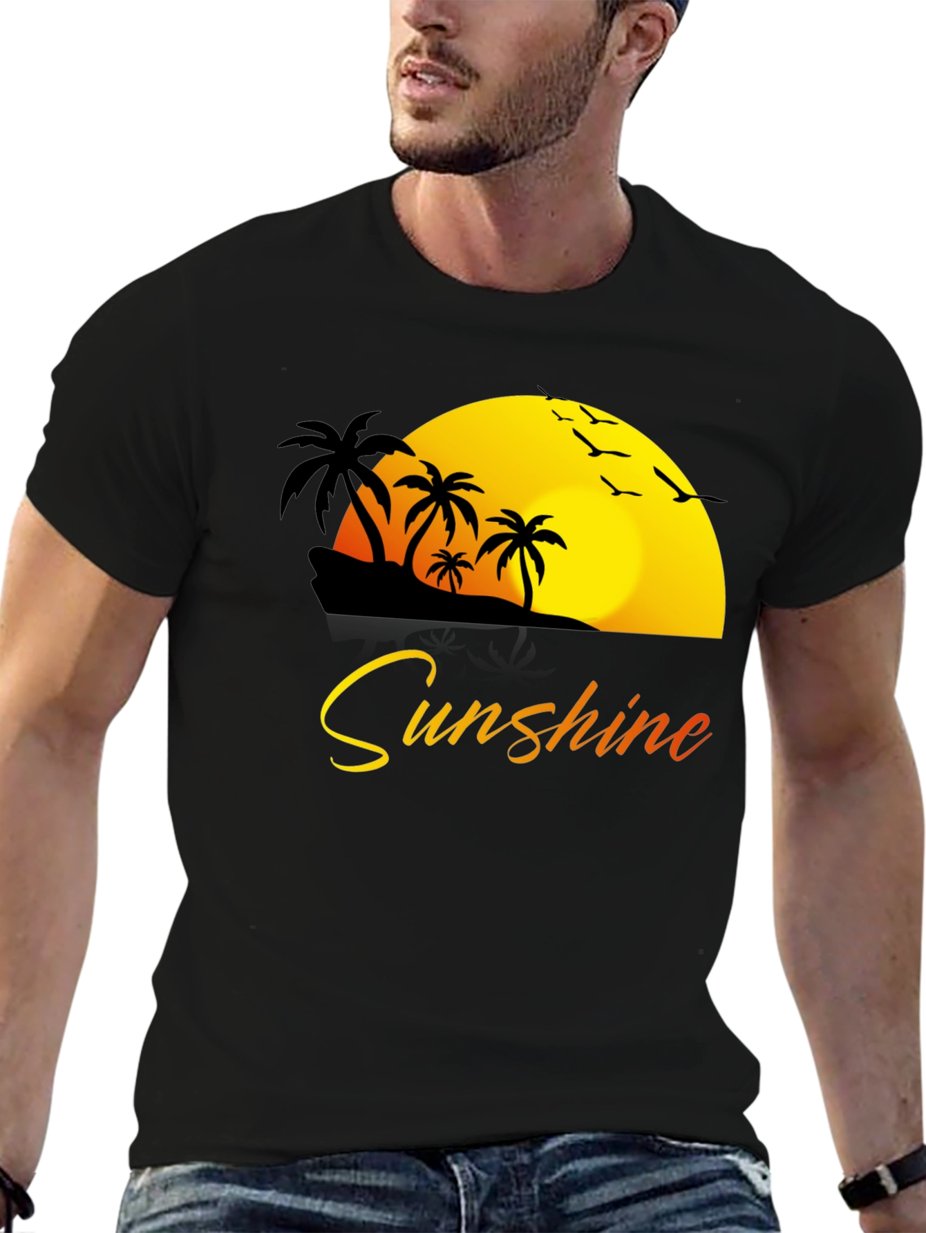 Sunshine Palm Tree Graphic T-Shirt