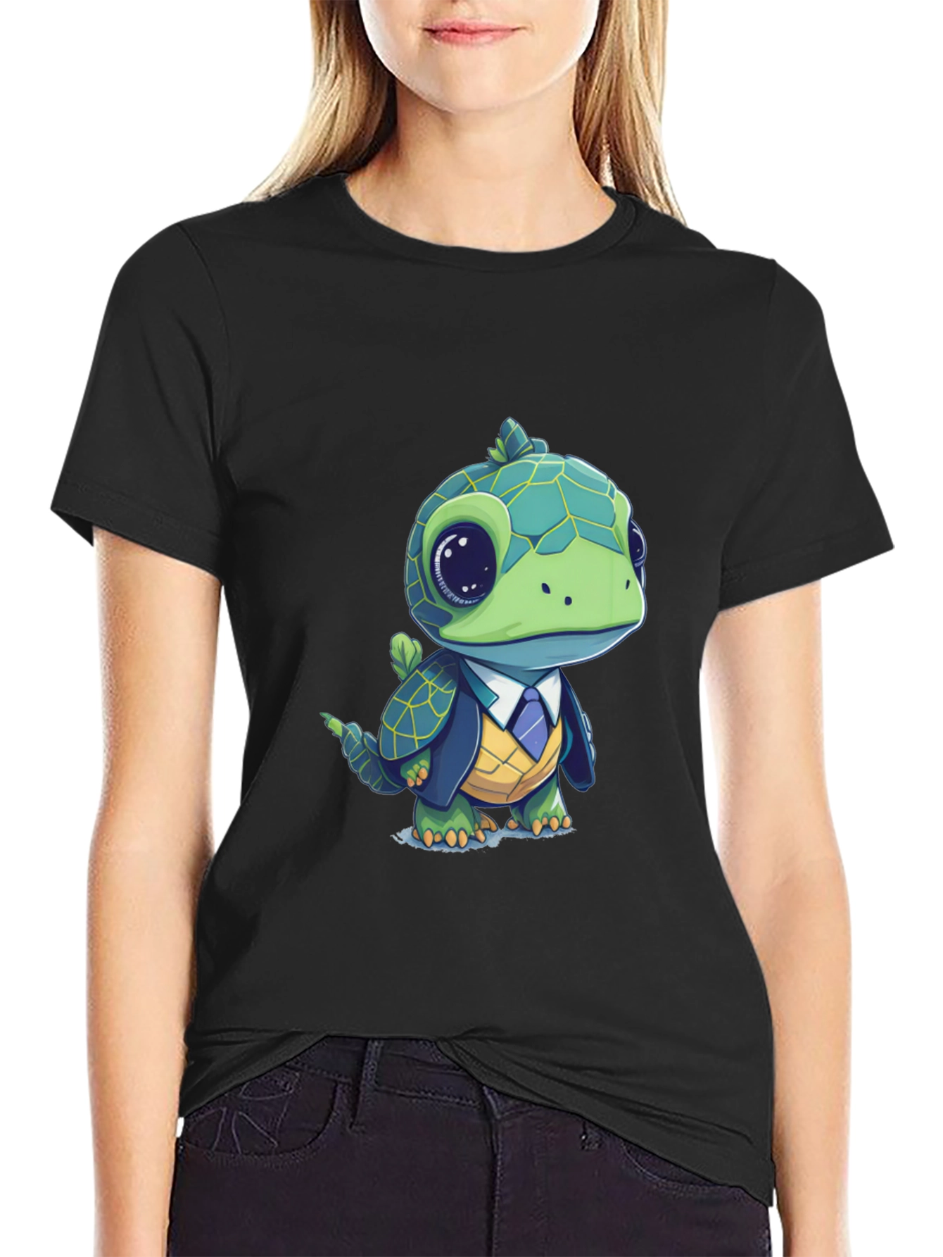 Turtle in Suit Graphic Tee - Unique Style