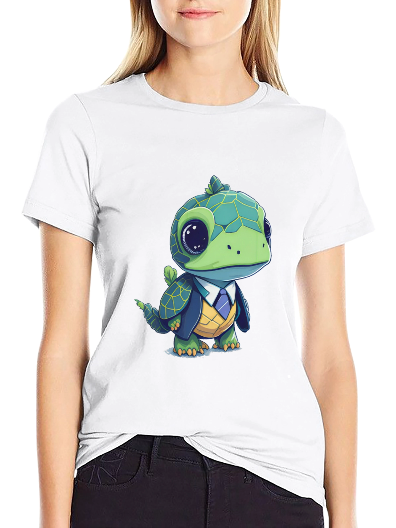 Turtle in Suit Graphic Tee - Unique Style