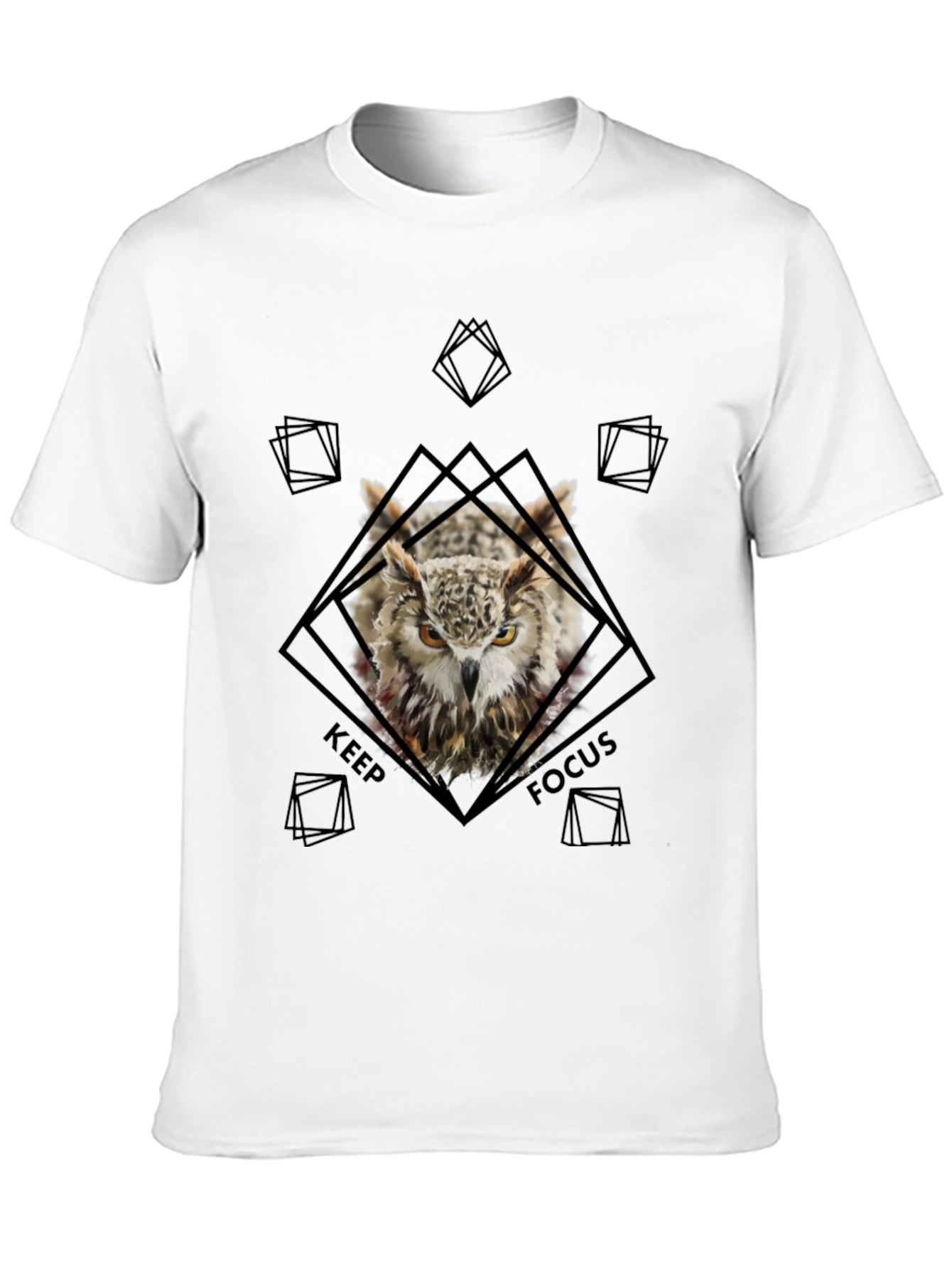 Owl Focus Graphic Tee - Black T-Shirt