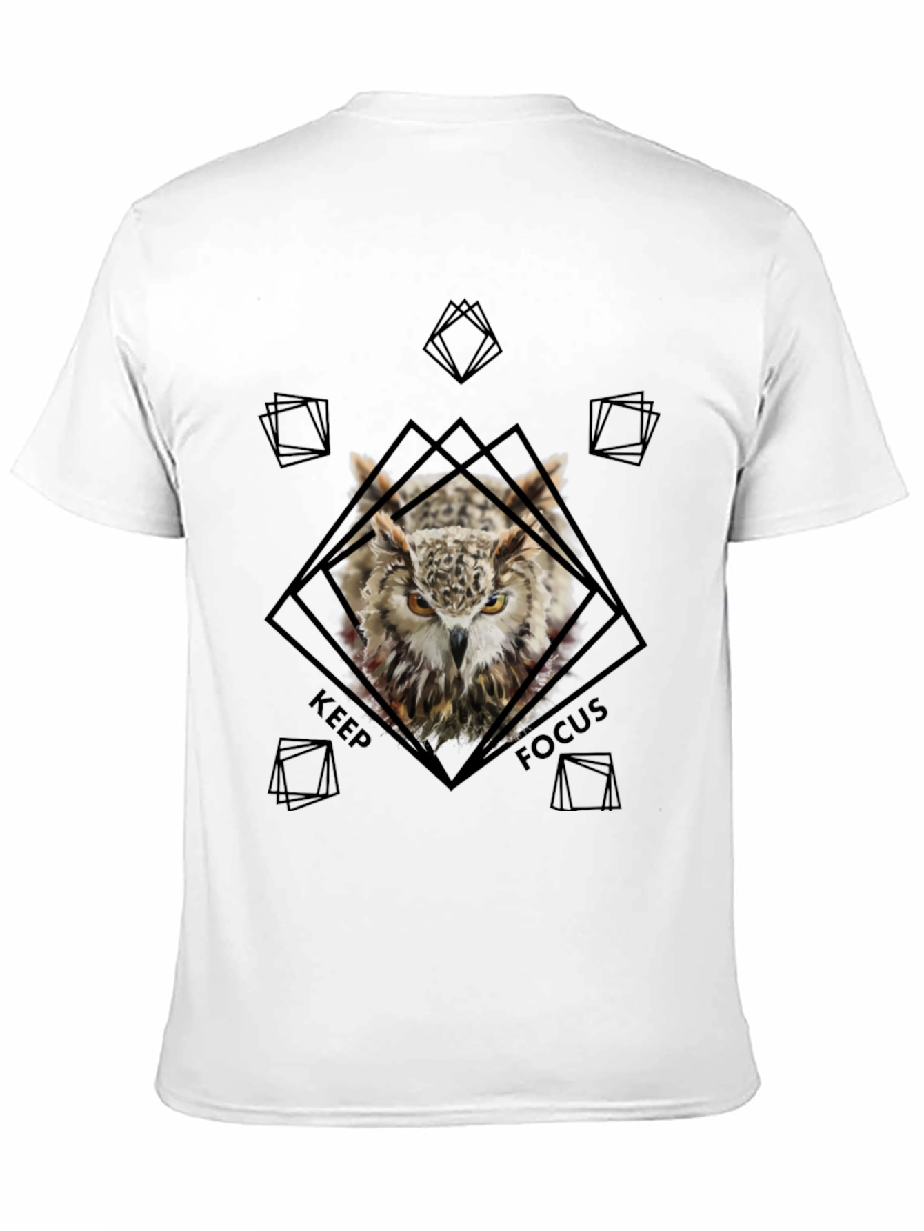 Owl Focus Graphic Tee - Black T-Shirt