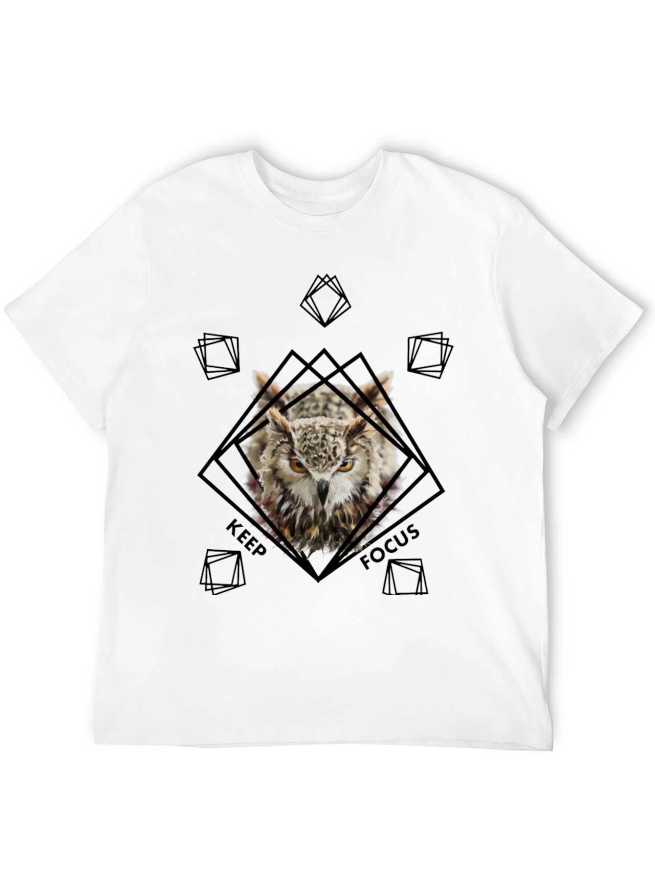 Owl Focus Graphic Tee - Black T-Shirt