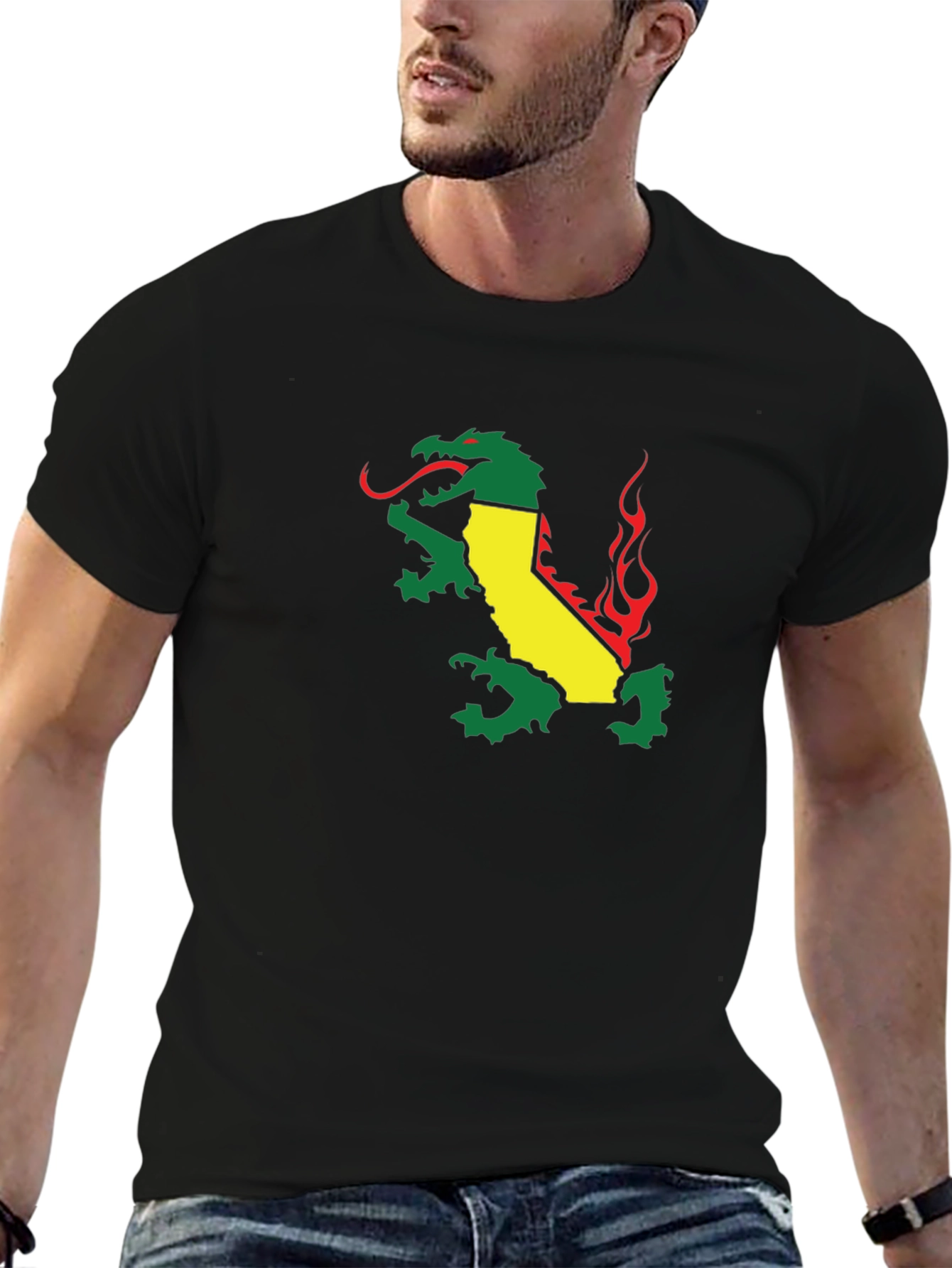 California Dragon Black T-Shirt