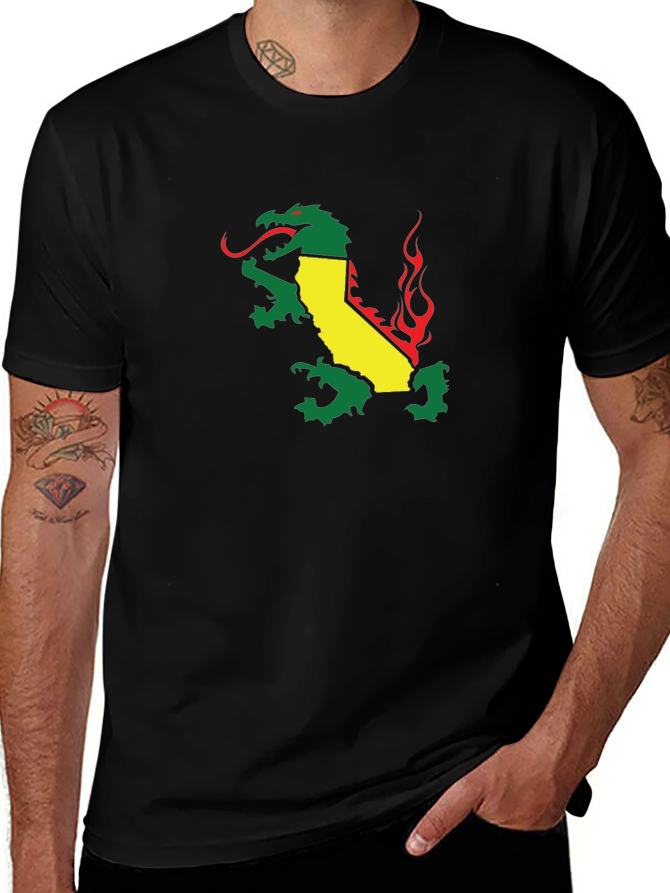 California Dragon Black T-Shirt