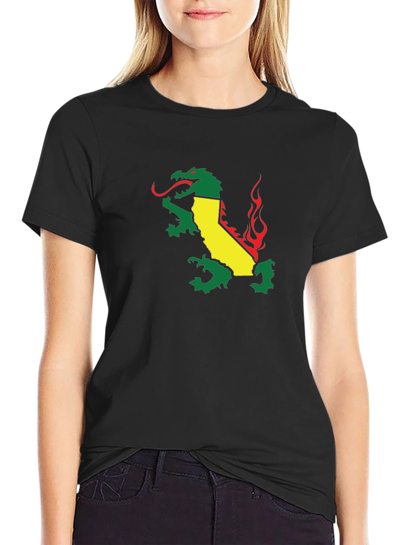 California Dragon Black T-Shirt