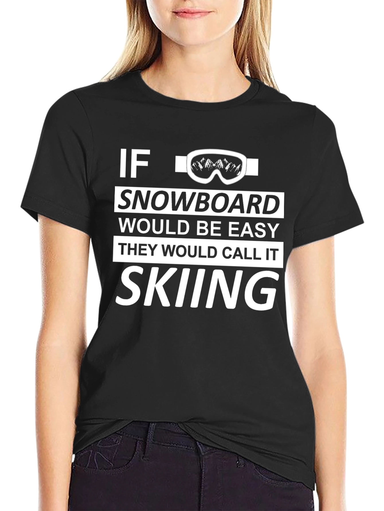 Funny Snowboard vs Skiing Graphic Tee