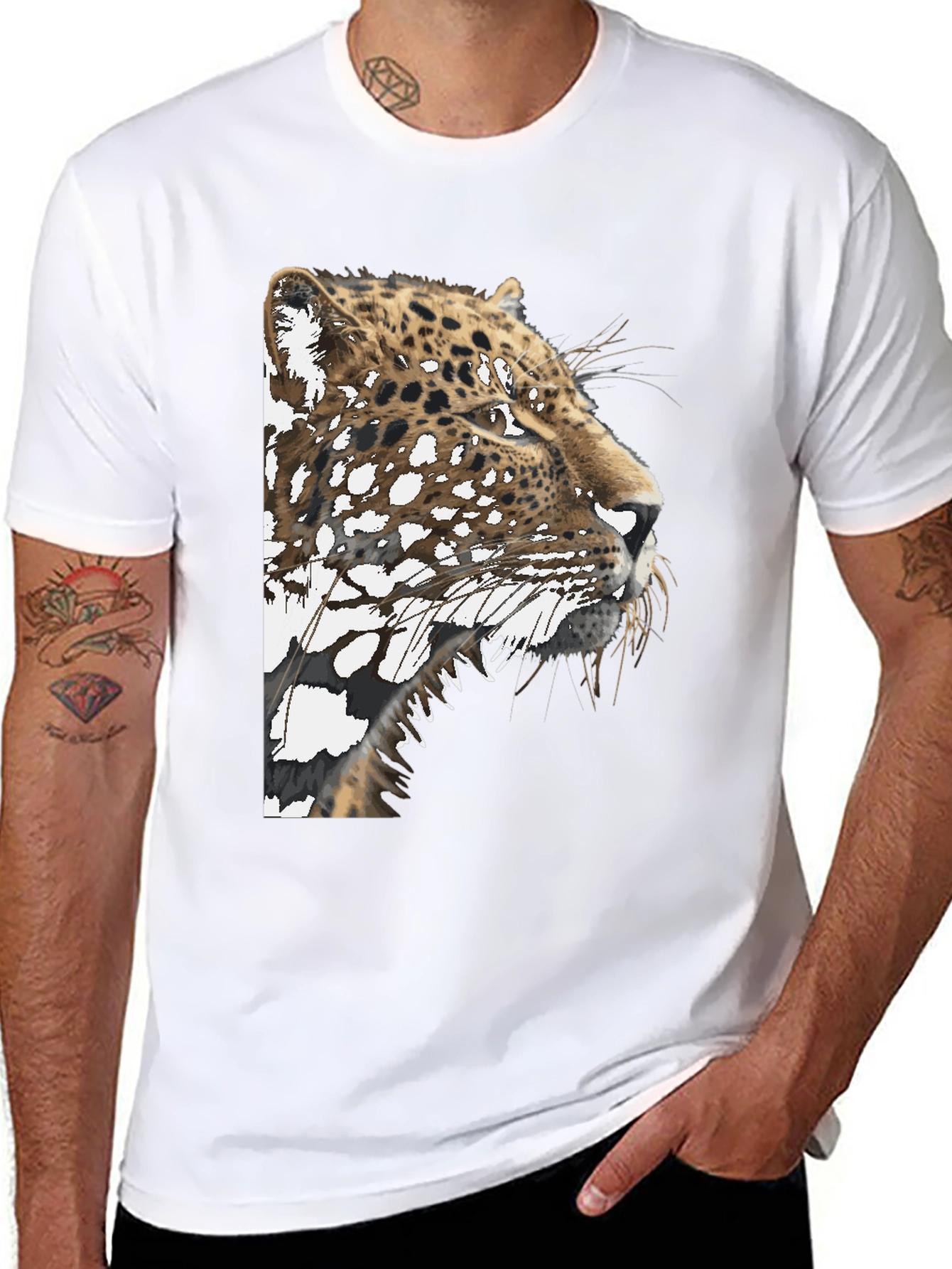 Jaguar Graphic Tee - Stylish Mens Black T-Shirt