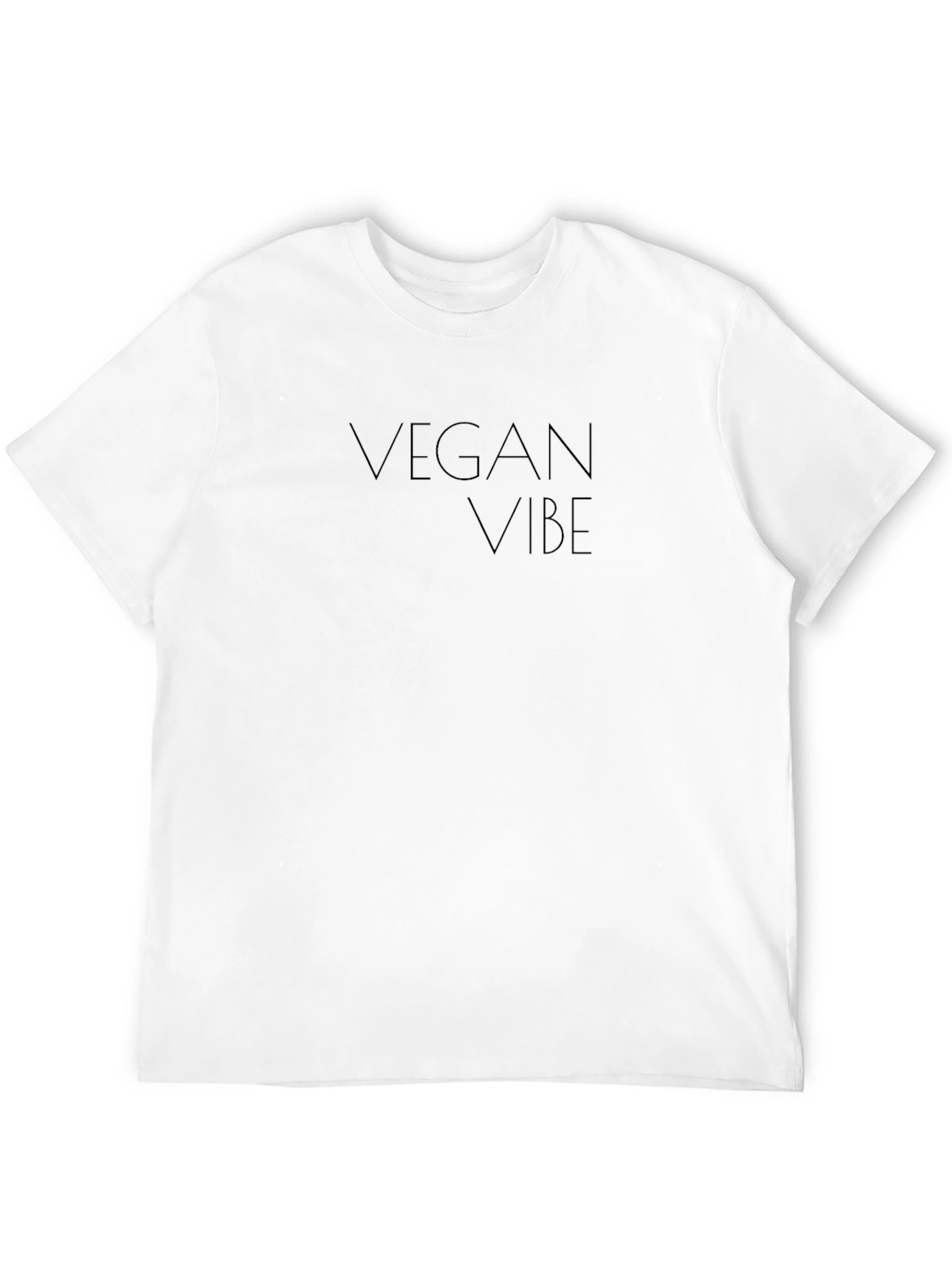 Vegan Vibe T-Shirt - Black Crew Neck Tee