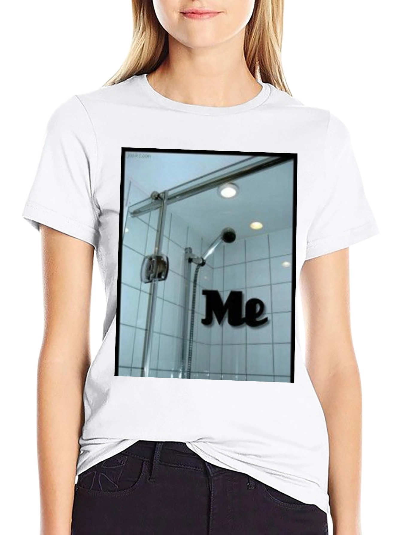 Shower Me T-Shirt - Quirky Bathroom Humor Tee
