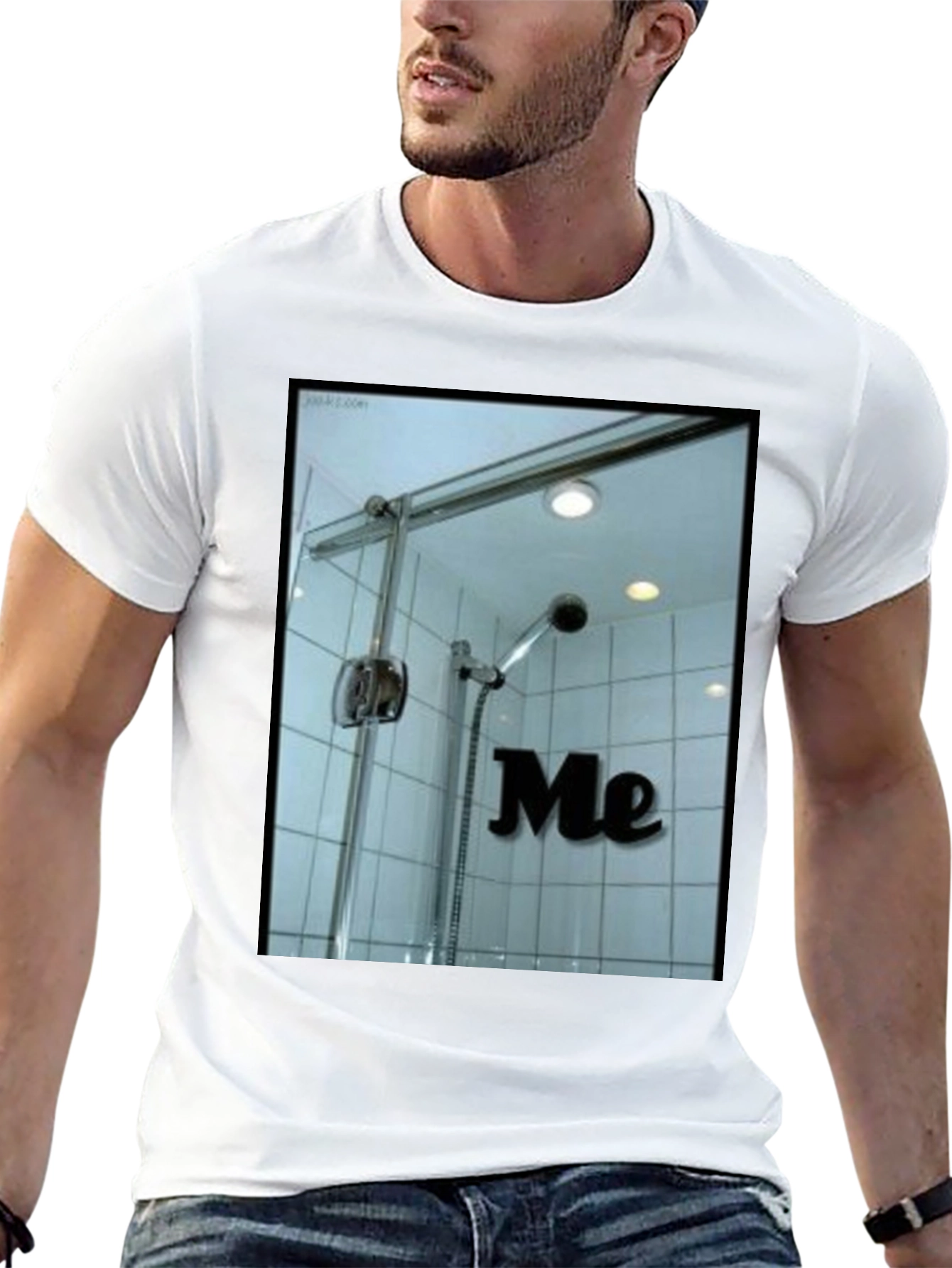 Shower Me T-Shirt - Quirky Bathroom Humor Tee