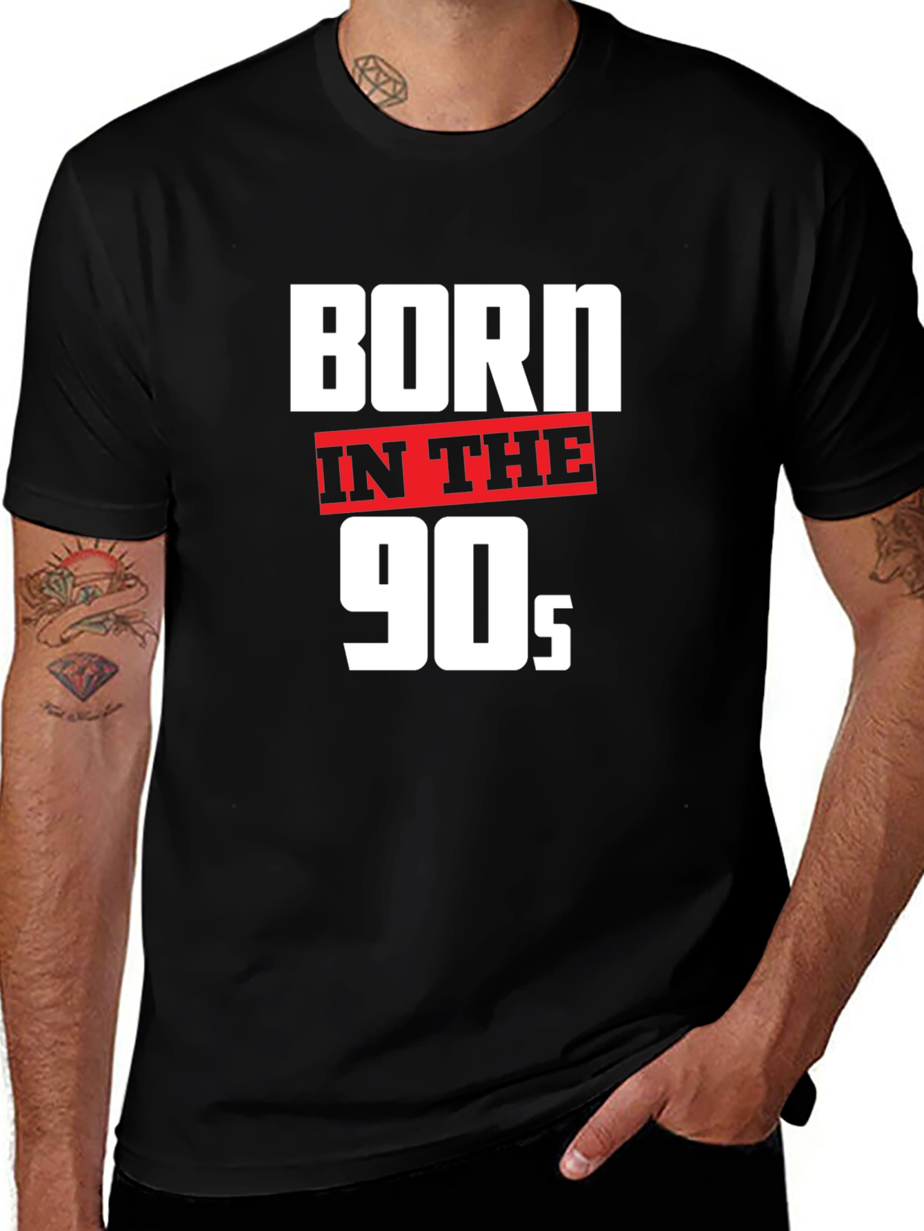 Born in the 90s Black Graphic Tee
