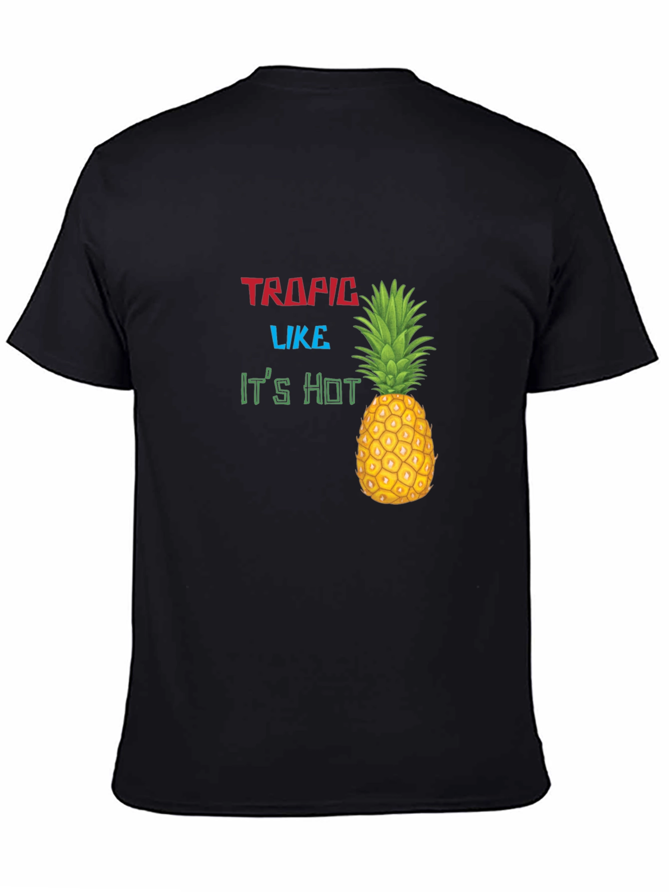 Tropic Like Its Hot Graphic Black T-Shirt