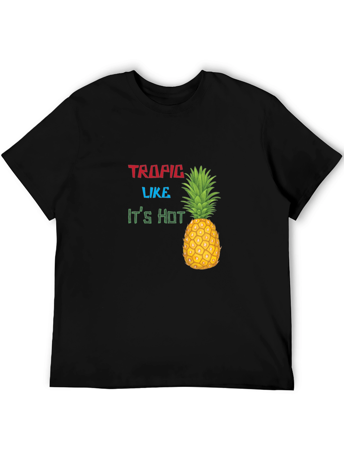 Tropic Like Its Hot Graphic Black T-Shirt