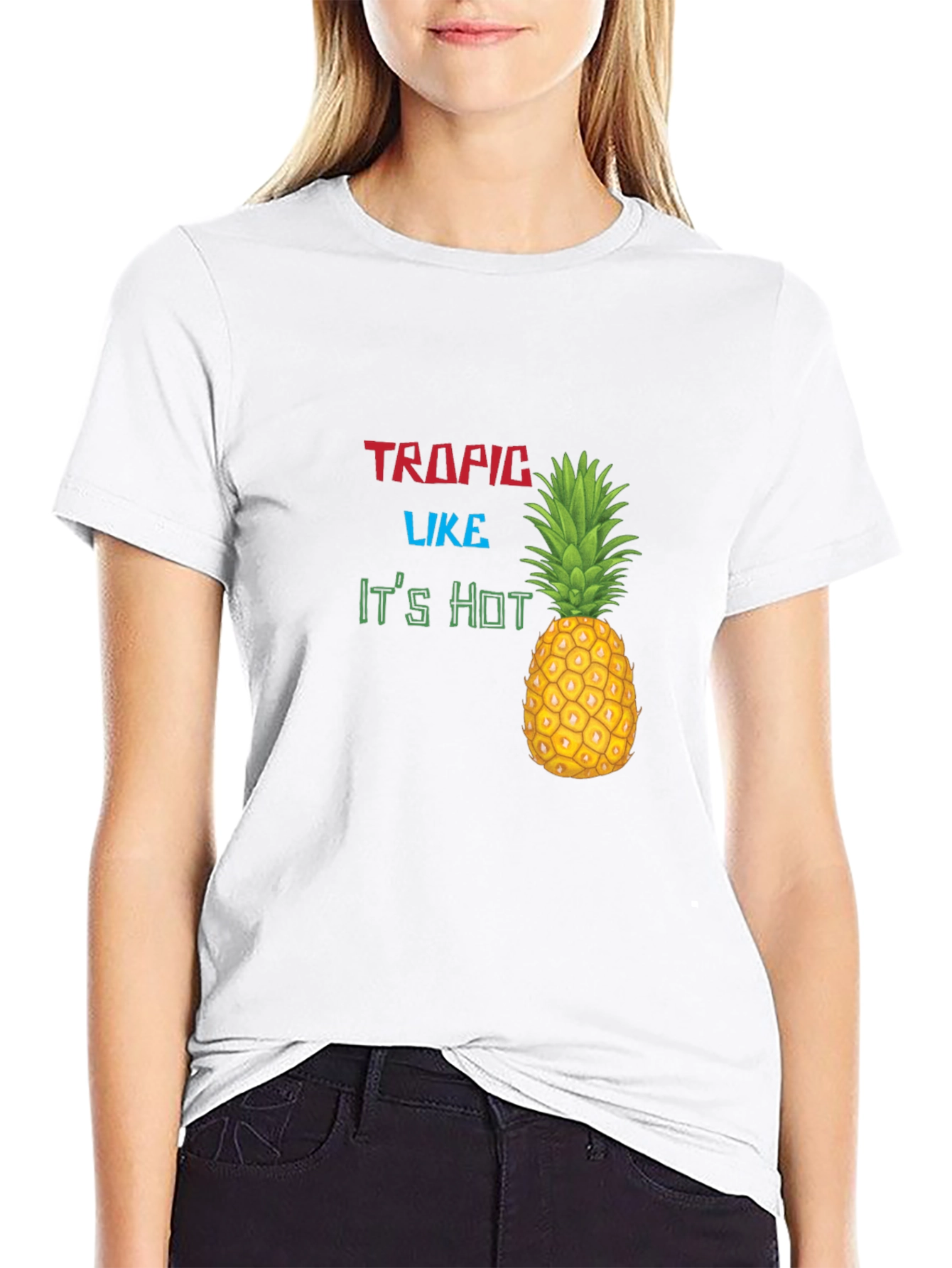 Tropic Like Its Hot Graphic Black T-Shirt