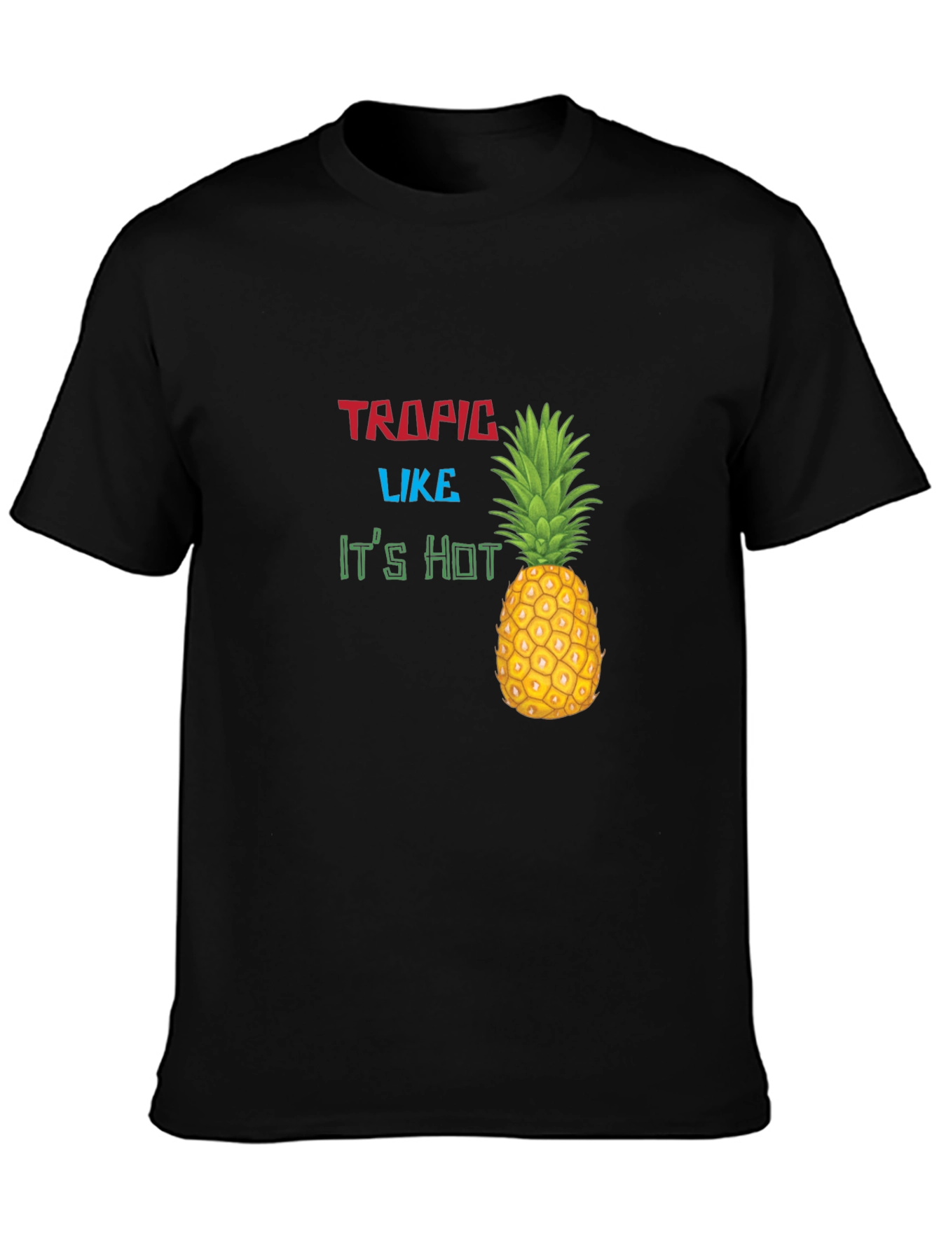 Tropic Like Its Hot Graphic Black T-Shirt