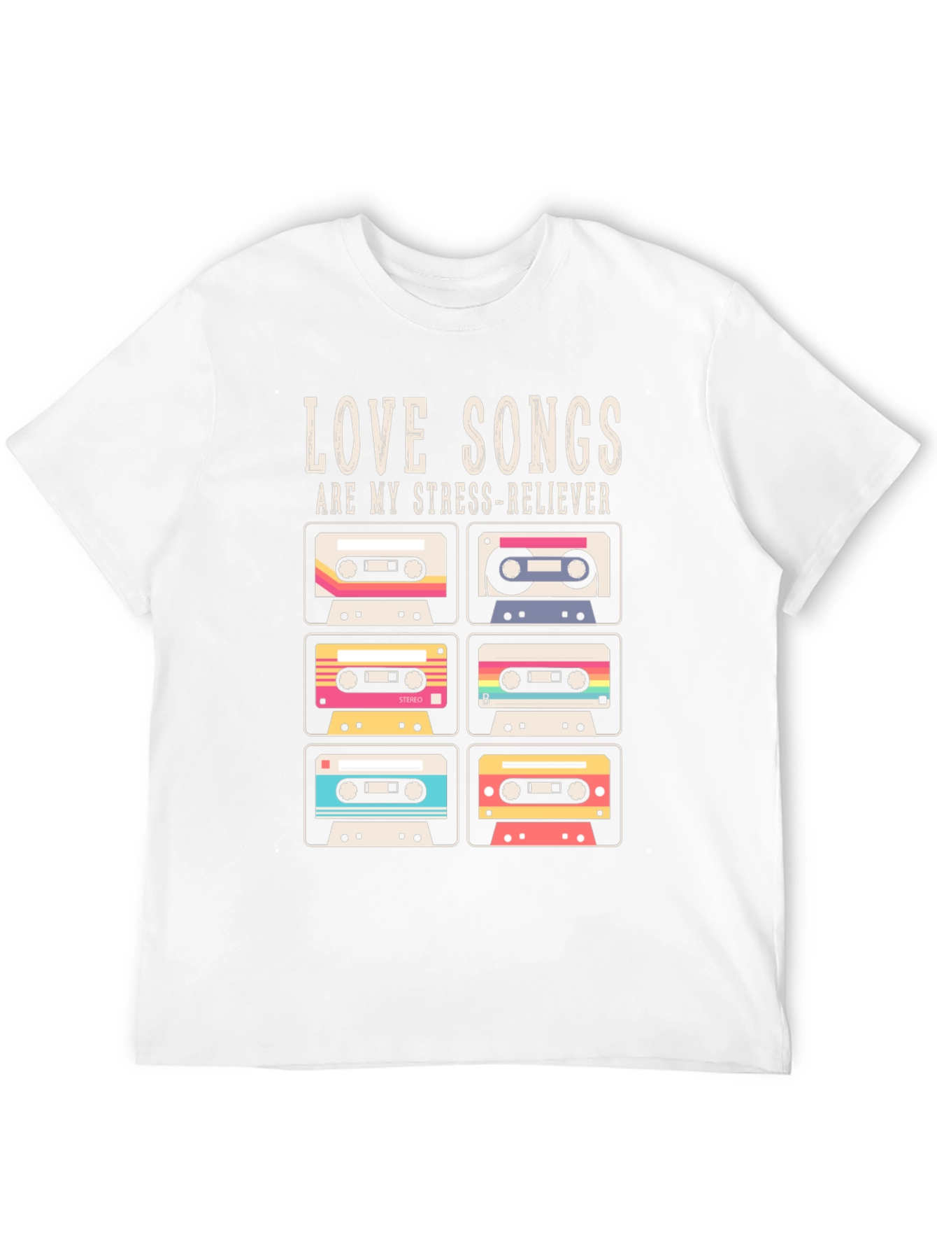Retro Cassette Tape Love Songs T-Shirt