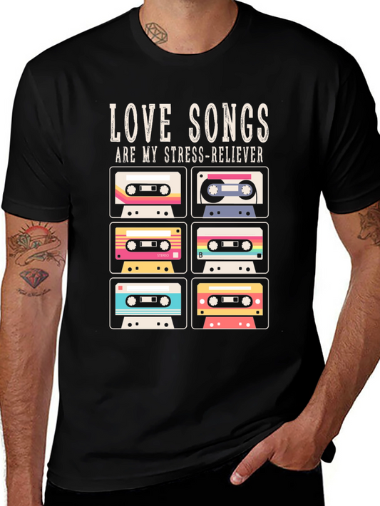 Retro Cassette Tape Love Songs T-Shirt