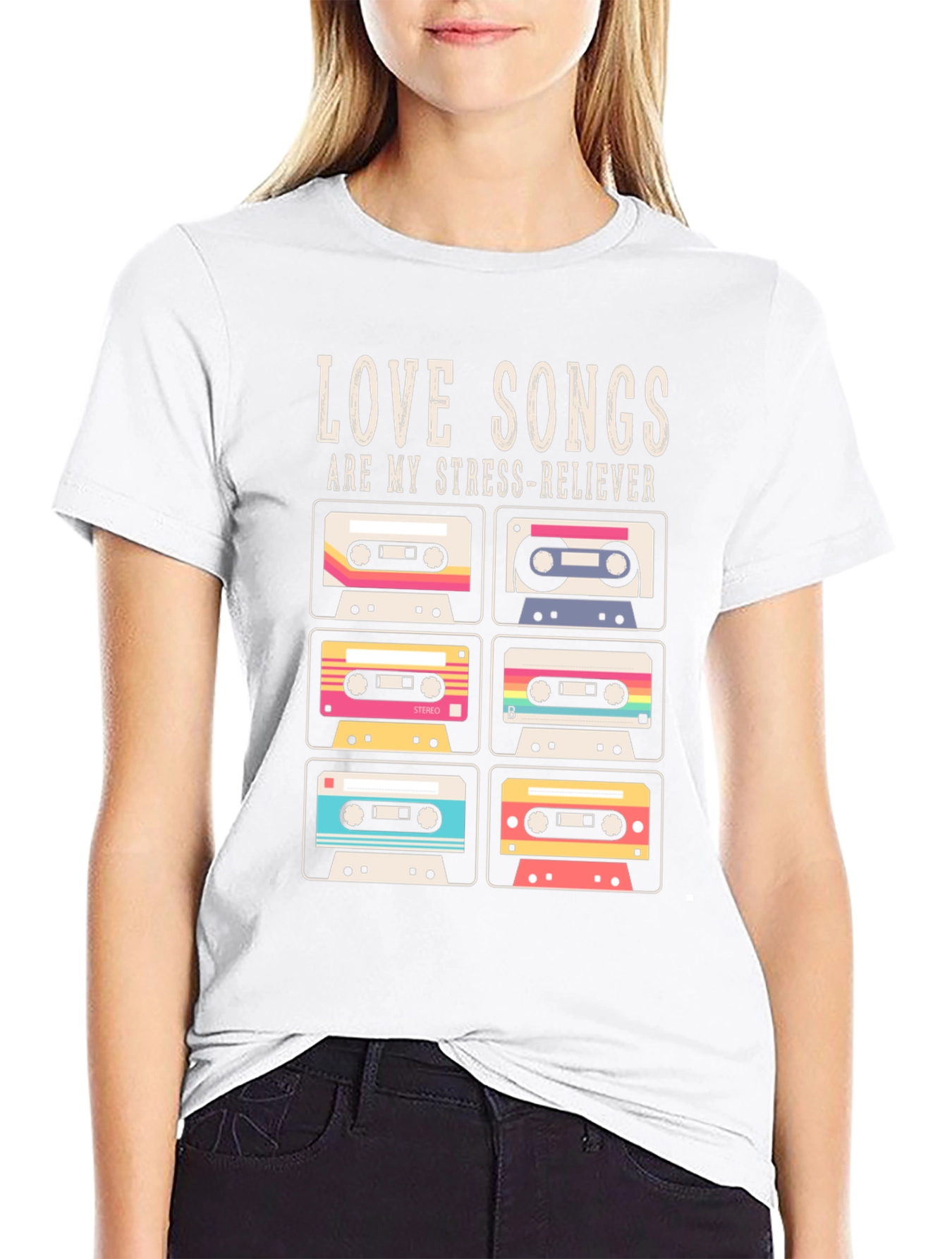 Retro Cassette Tape Love Songs T-Shirt