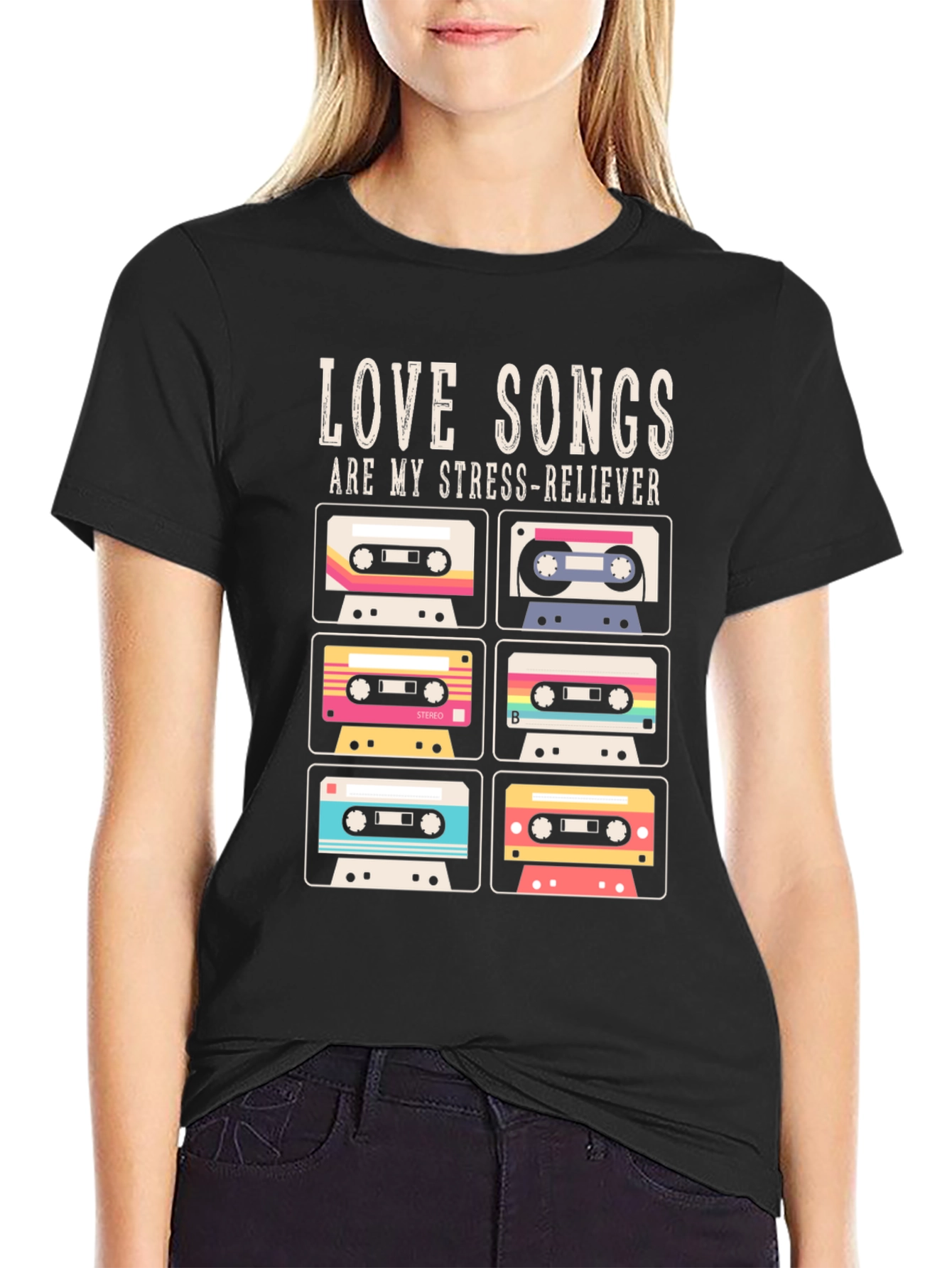 Retro Cassette Tape Love Songs T-Shirt