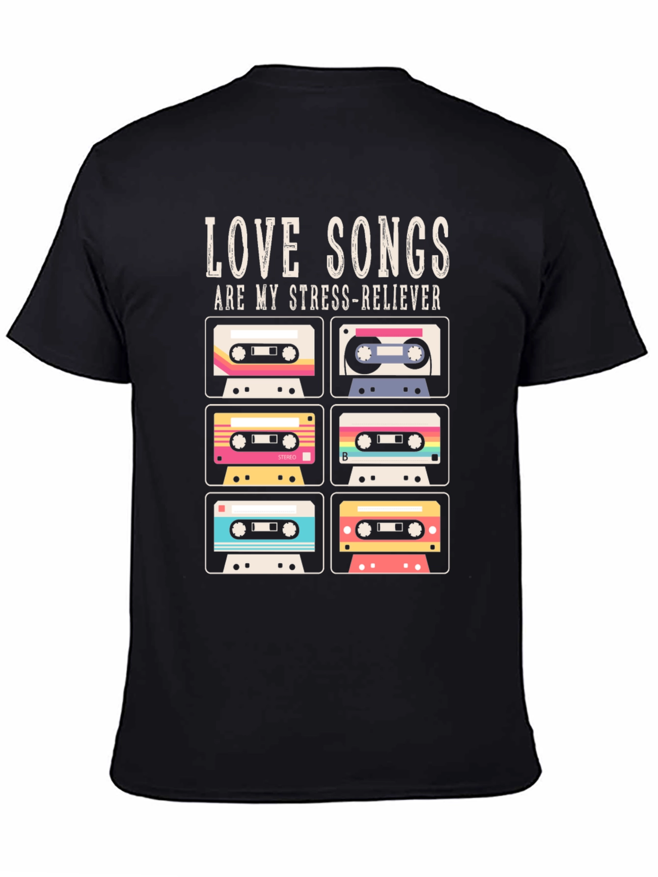 Retro Cassette Tape Love Songs T-Shirt
