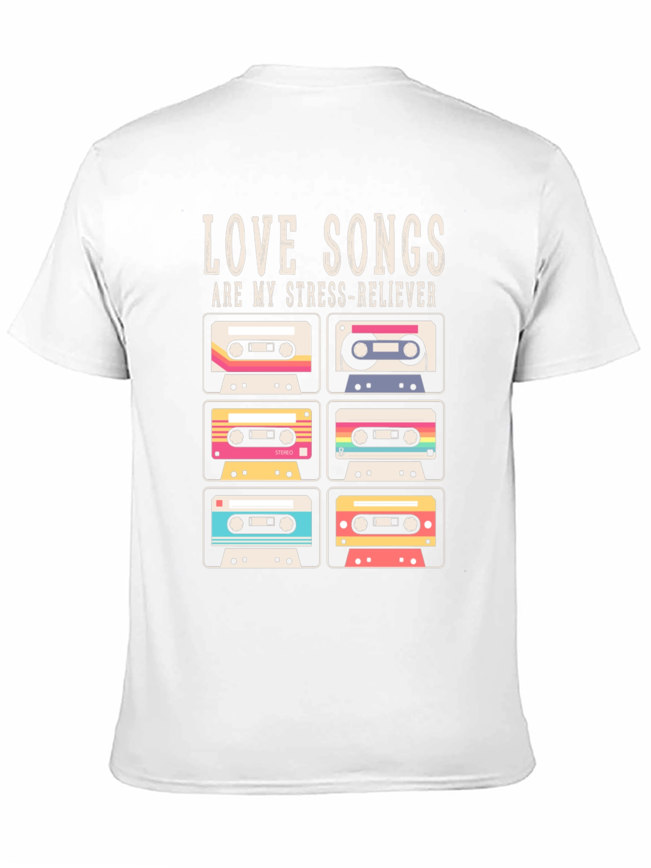 Retro Cassette Tape Love Songs T-Shirt