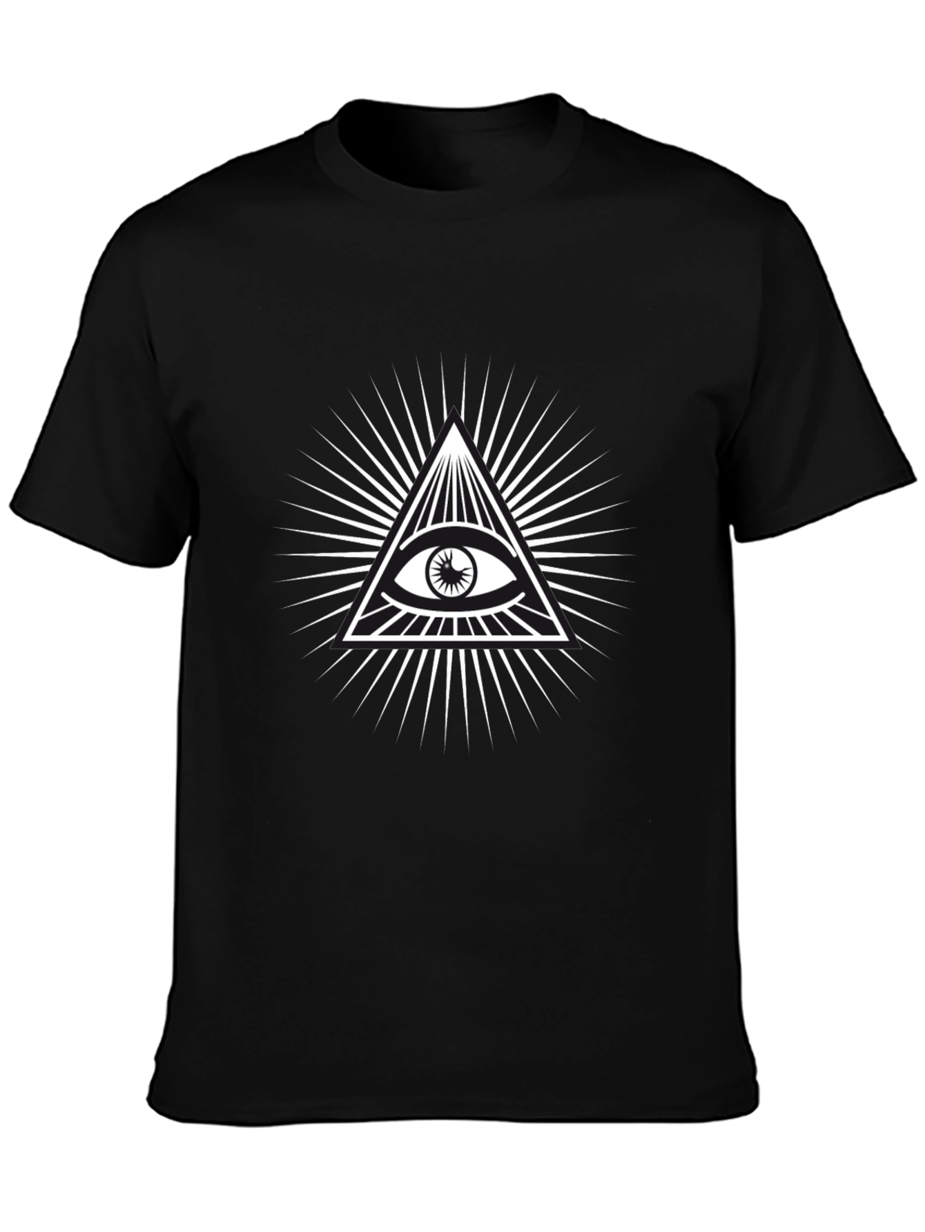 All Seeing Eye Graphic Tee - Black Cotton Blend
