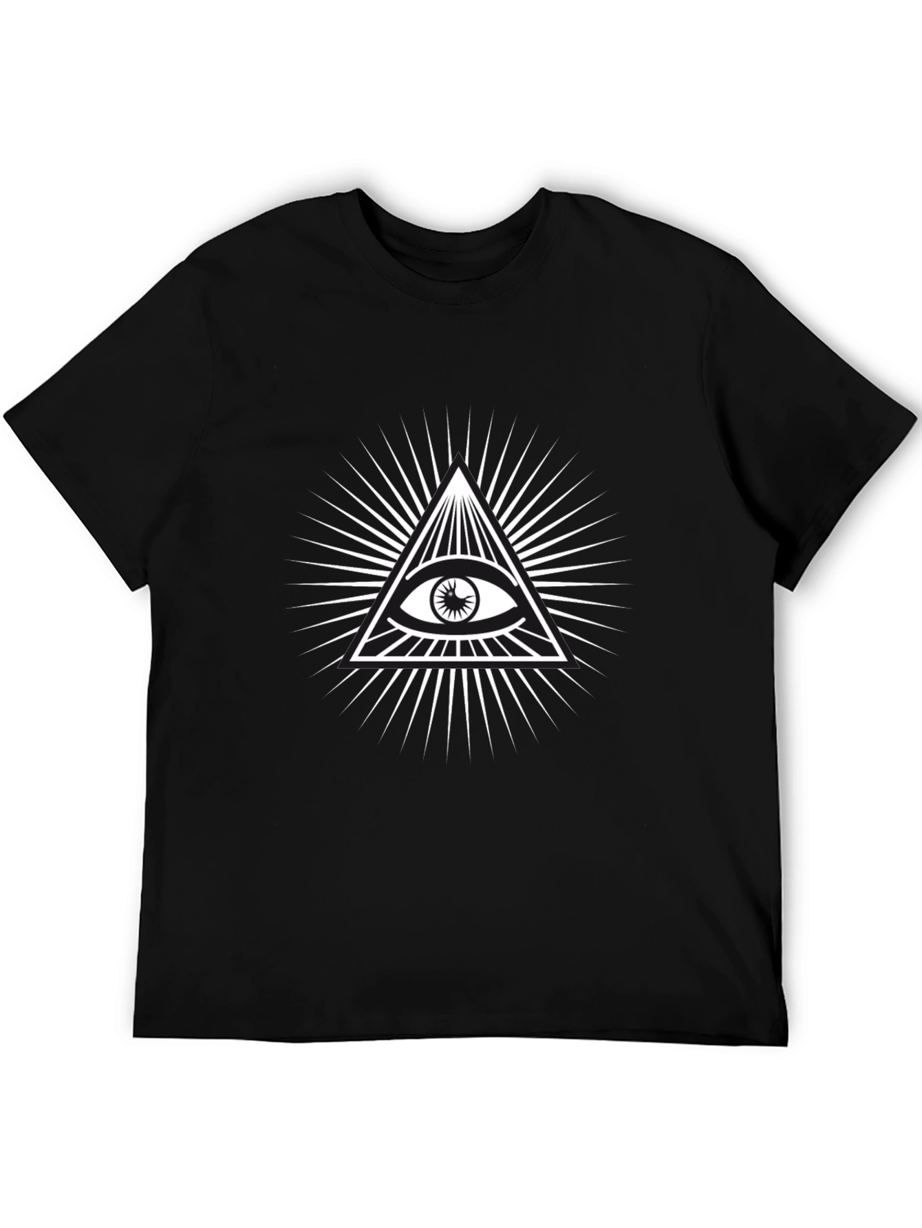 All Seeing Eye Graphic Tee - Black Cotton Blend