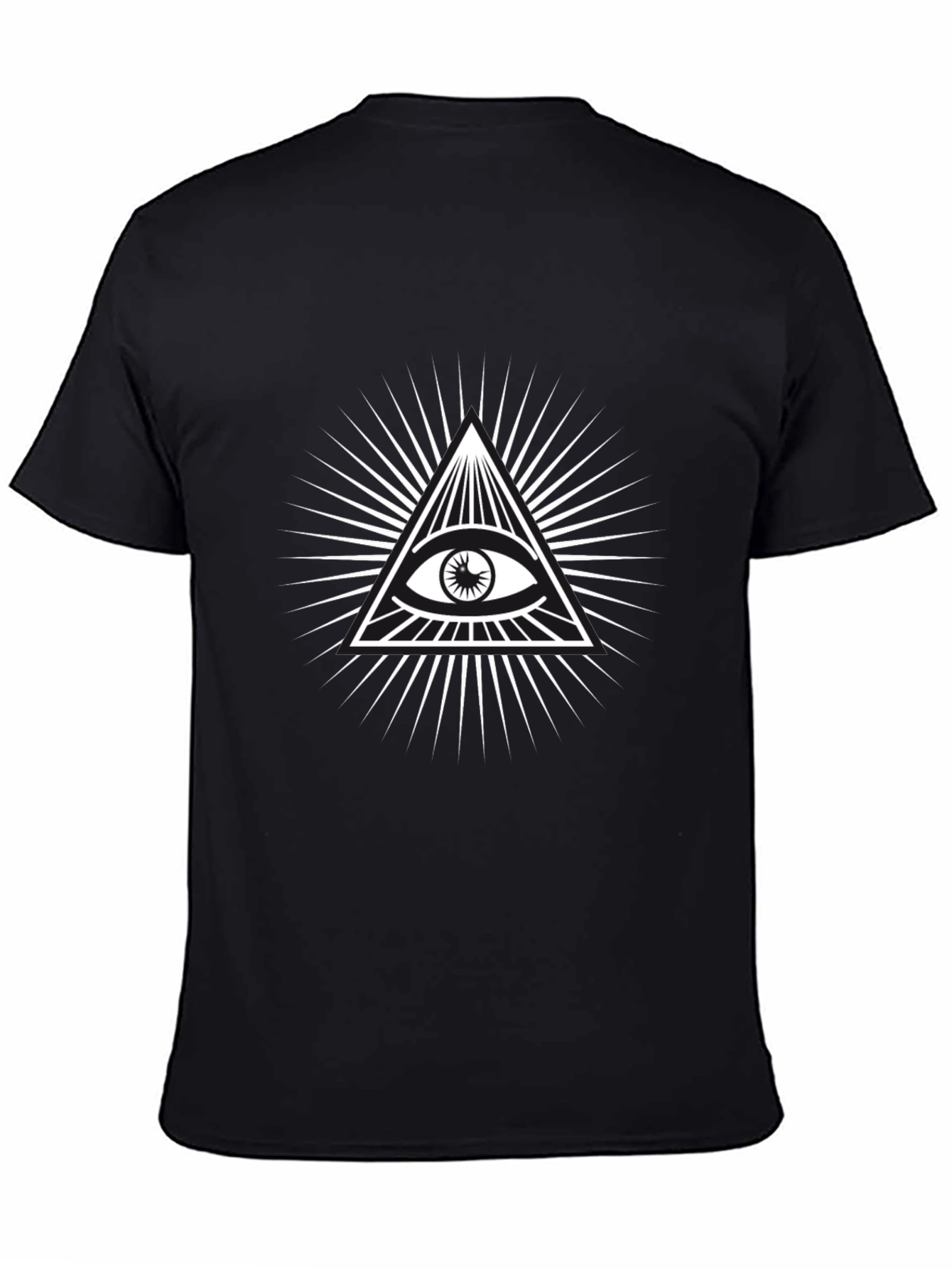 All Seeing Eye Graphic Tee - Black Cotton Blend