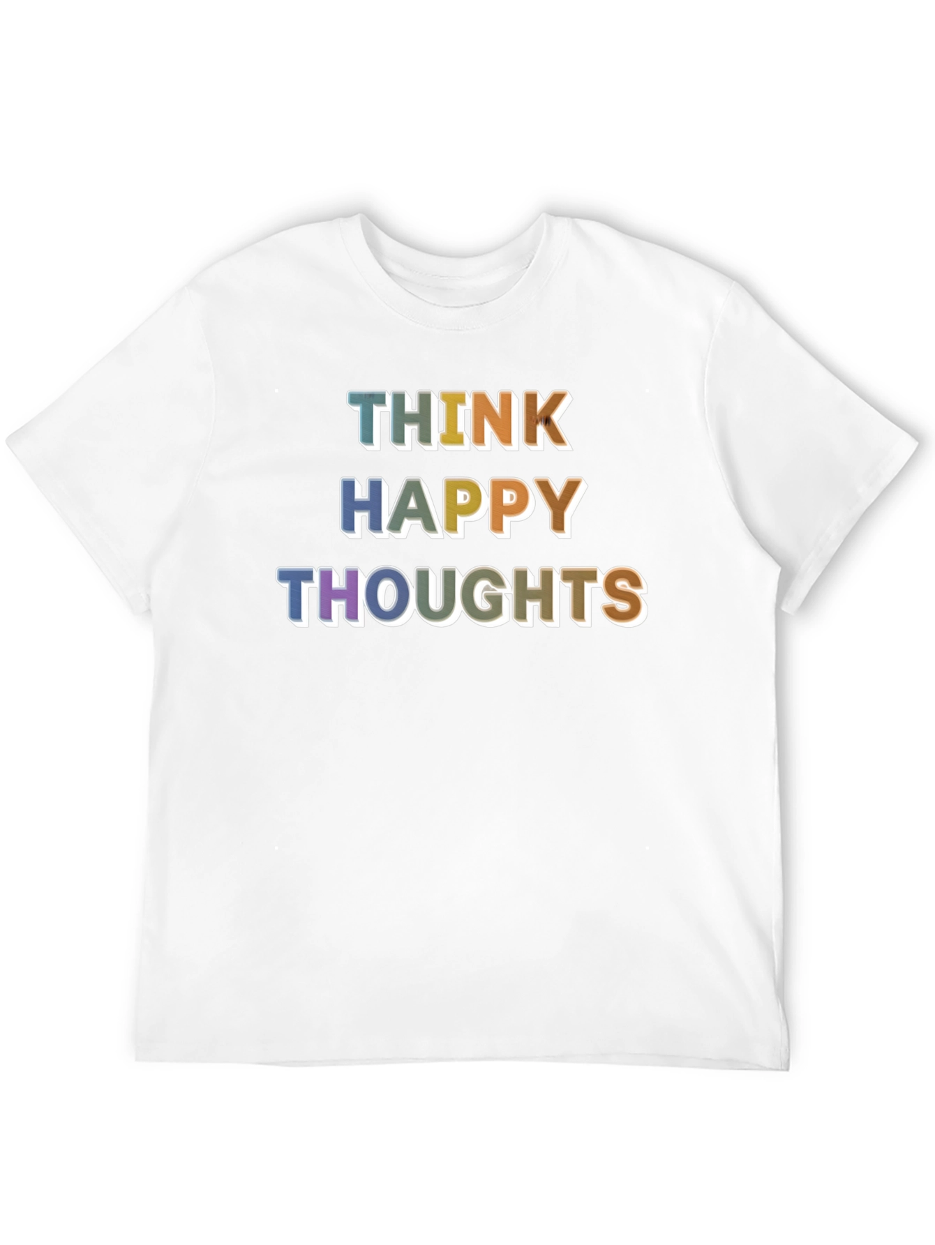 Think Happy Thoughts Graphic T-Shirt - Positive Vibes!