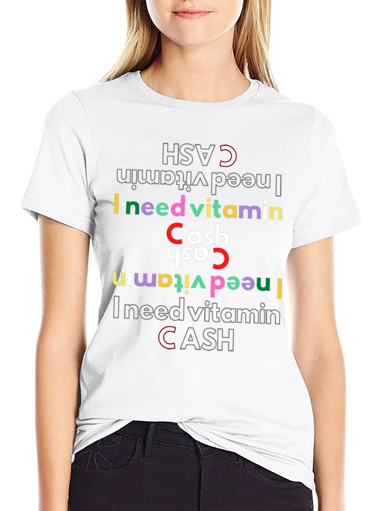 Vitamin Cash Graphic Tee - Stylish Novelty T-Shirt