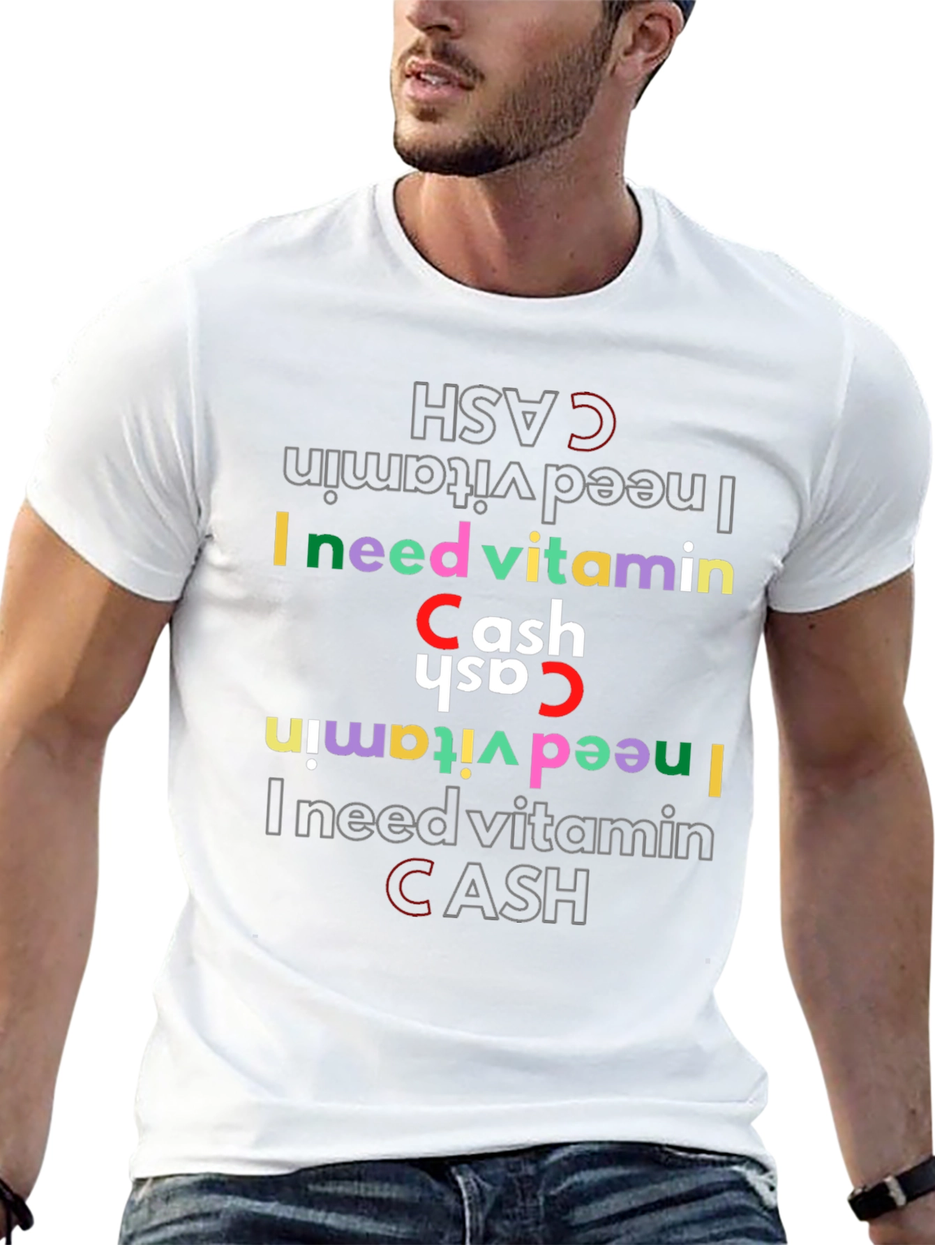 Vitamin Cash Graphic Tee - Stylish Novelty T-Shirt