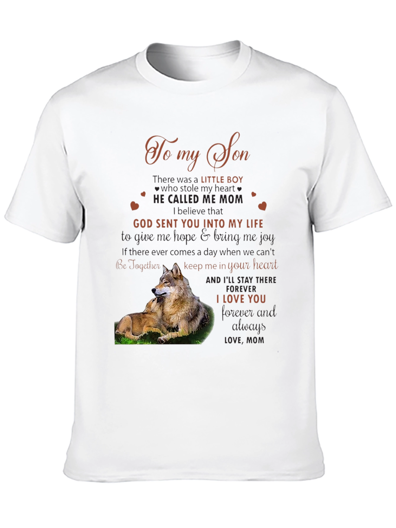 To My Son Wolf Graphic Tee